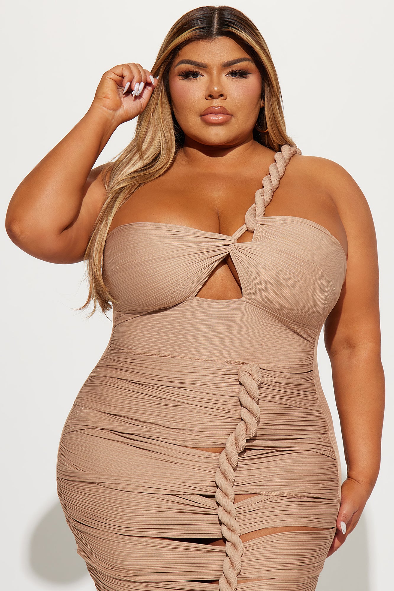 Twist It Up Maxi Dress - Taupe - Image 9