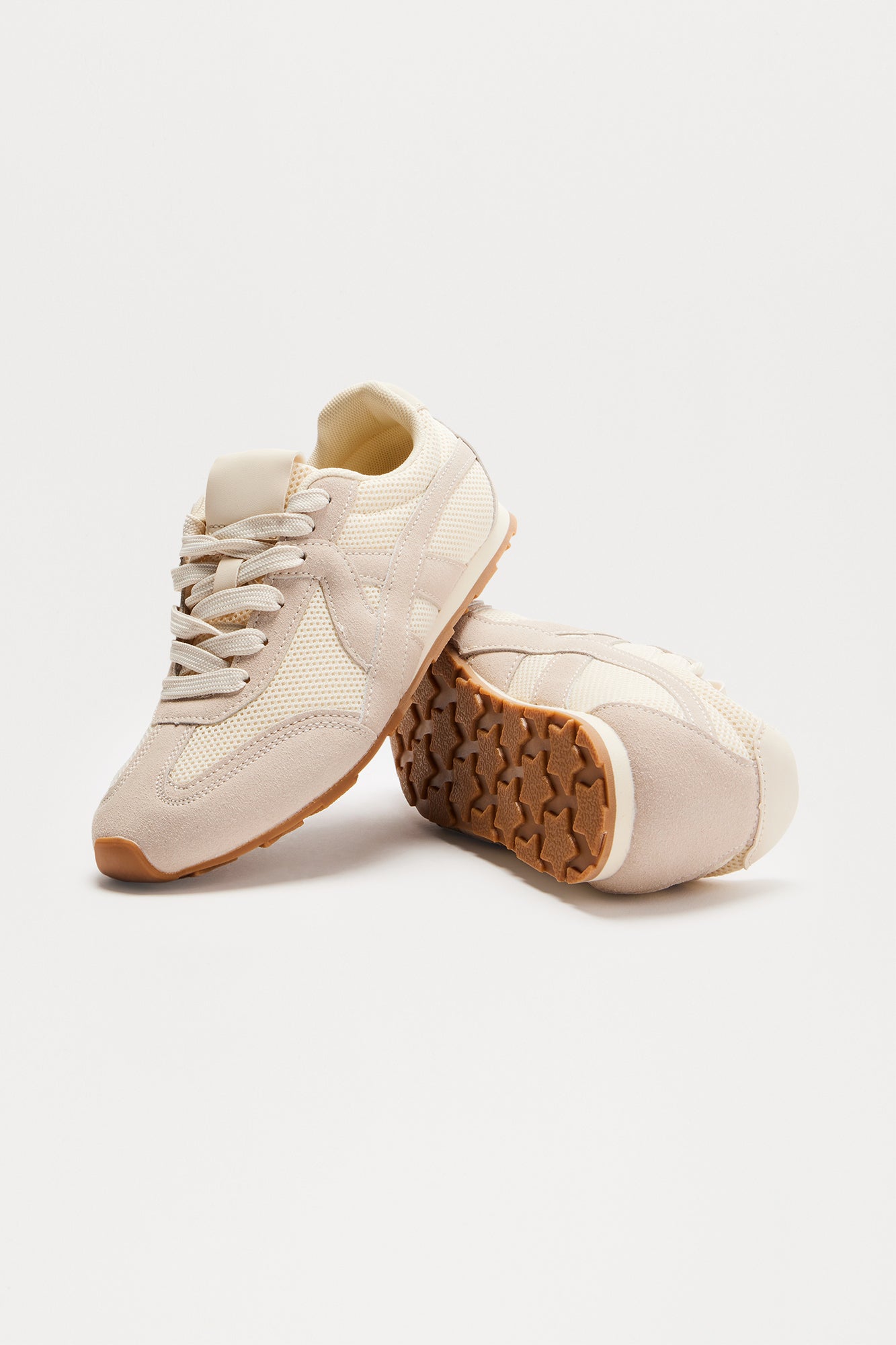 Tully Lace Up Sneakers - Beige - Image 4