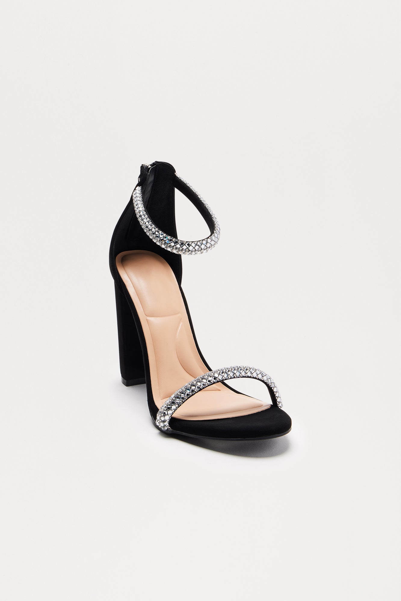 Miravella Rhinestone Heels - Black - Image 3