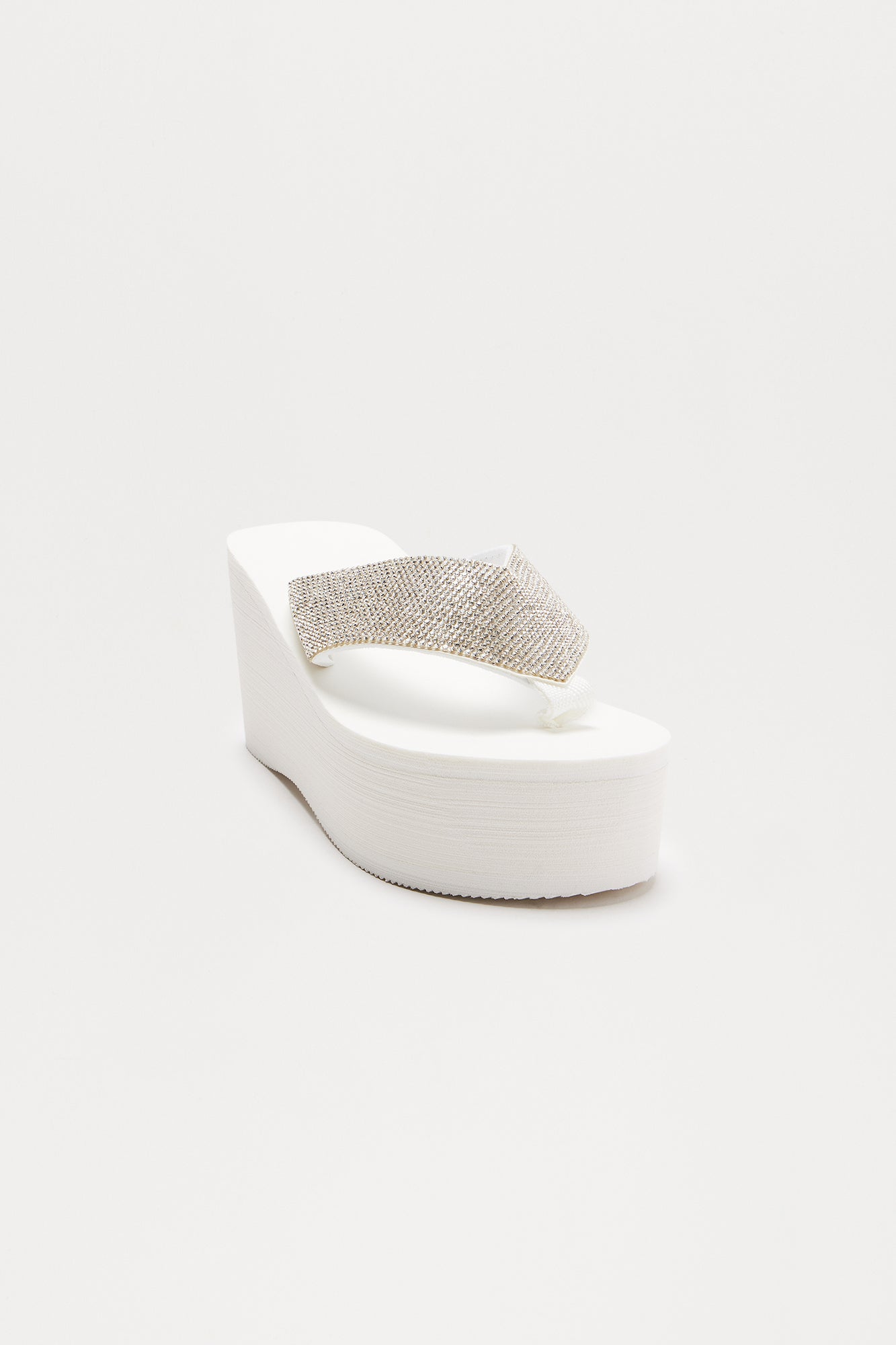 Edith Platform Sandals - White - Image 3