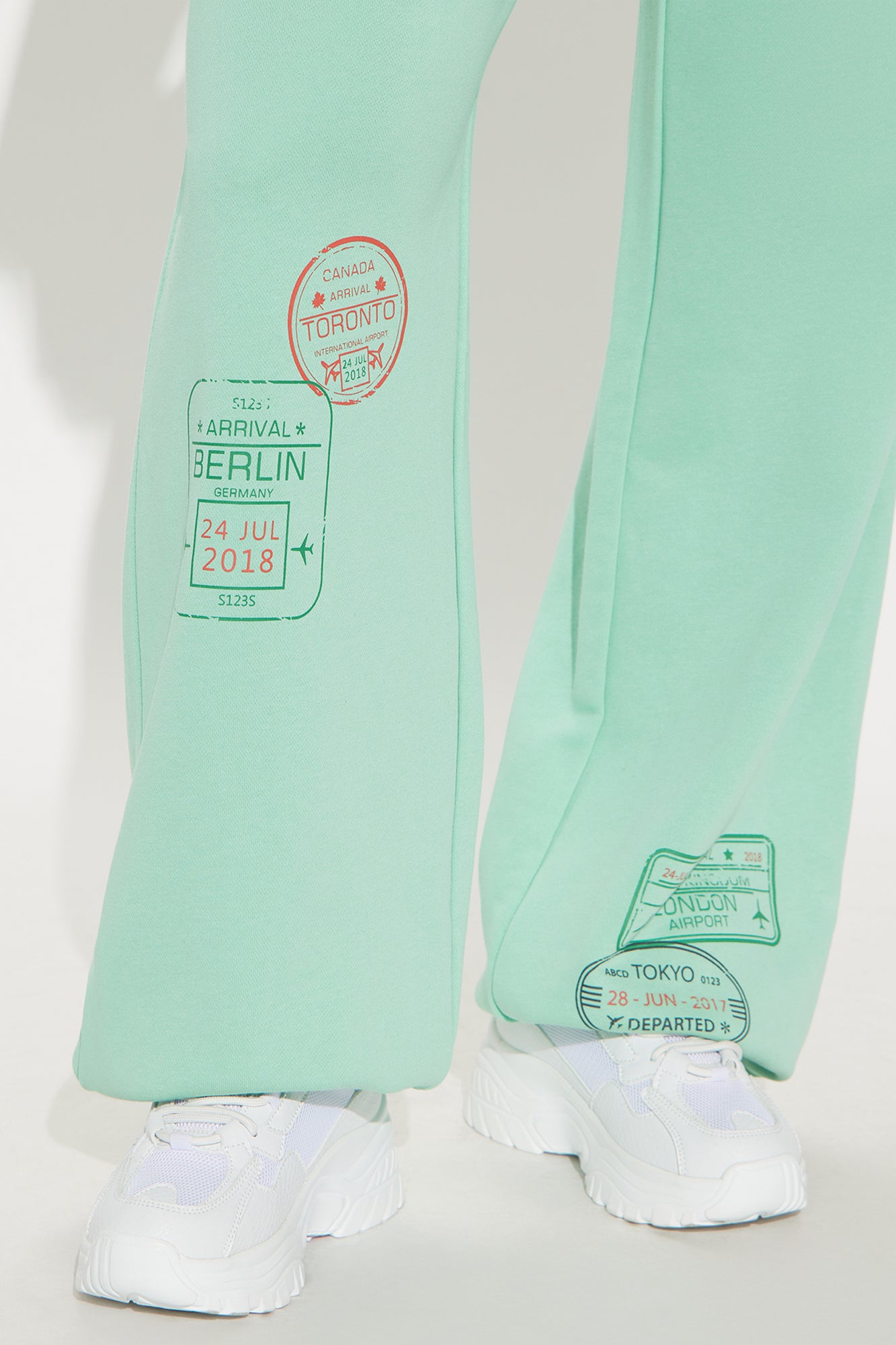Airport Fit French Terry Pant Set - Mint - Image 5