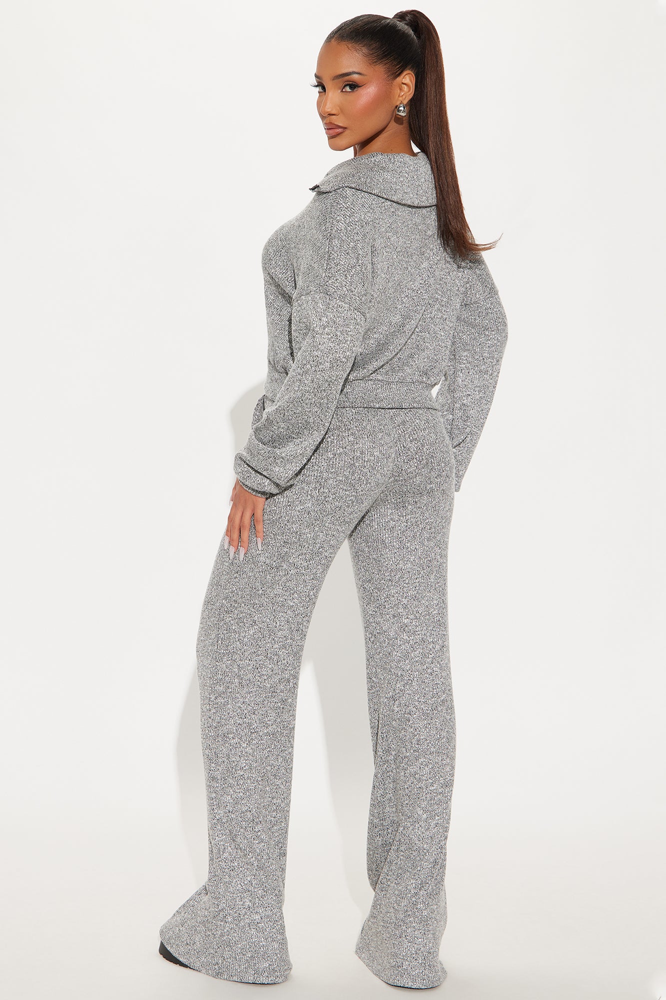 Cozy Weekend Pant Set - Grey - Image 3