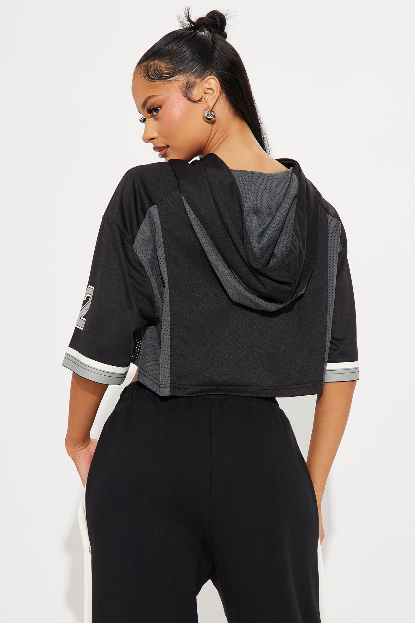 Your Biggest Fan Hooded Jersey - Black/combo - Image 4