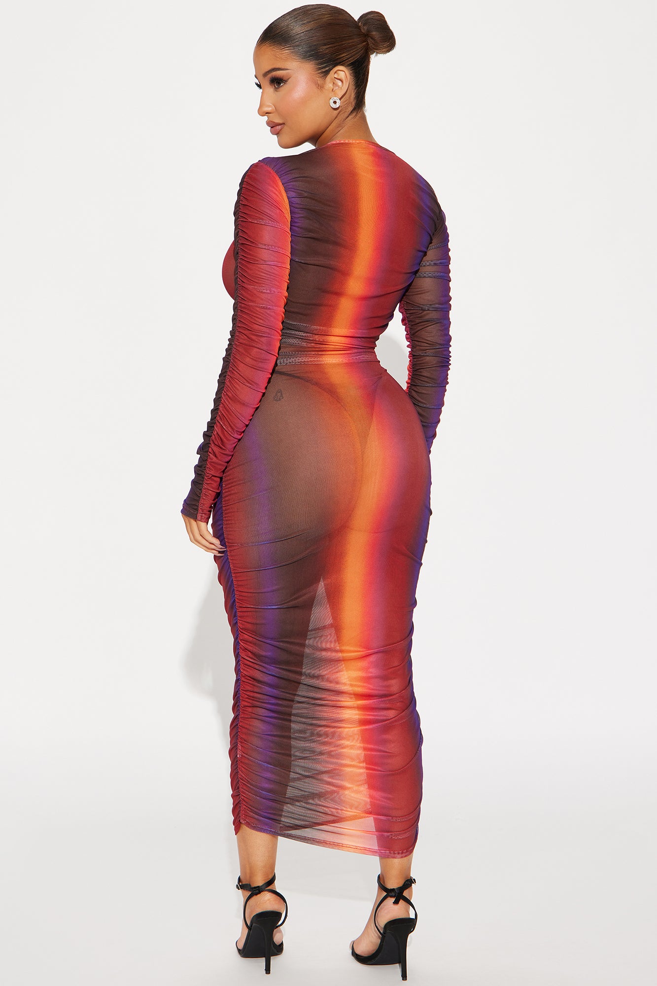 Ximena Mesh Midi Dress - Multi Color - Image 3