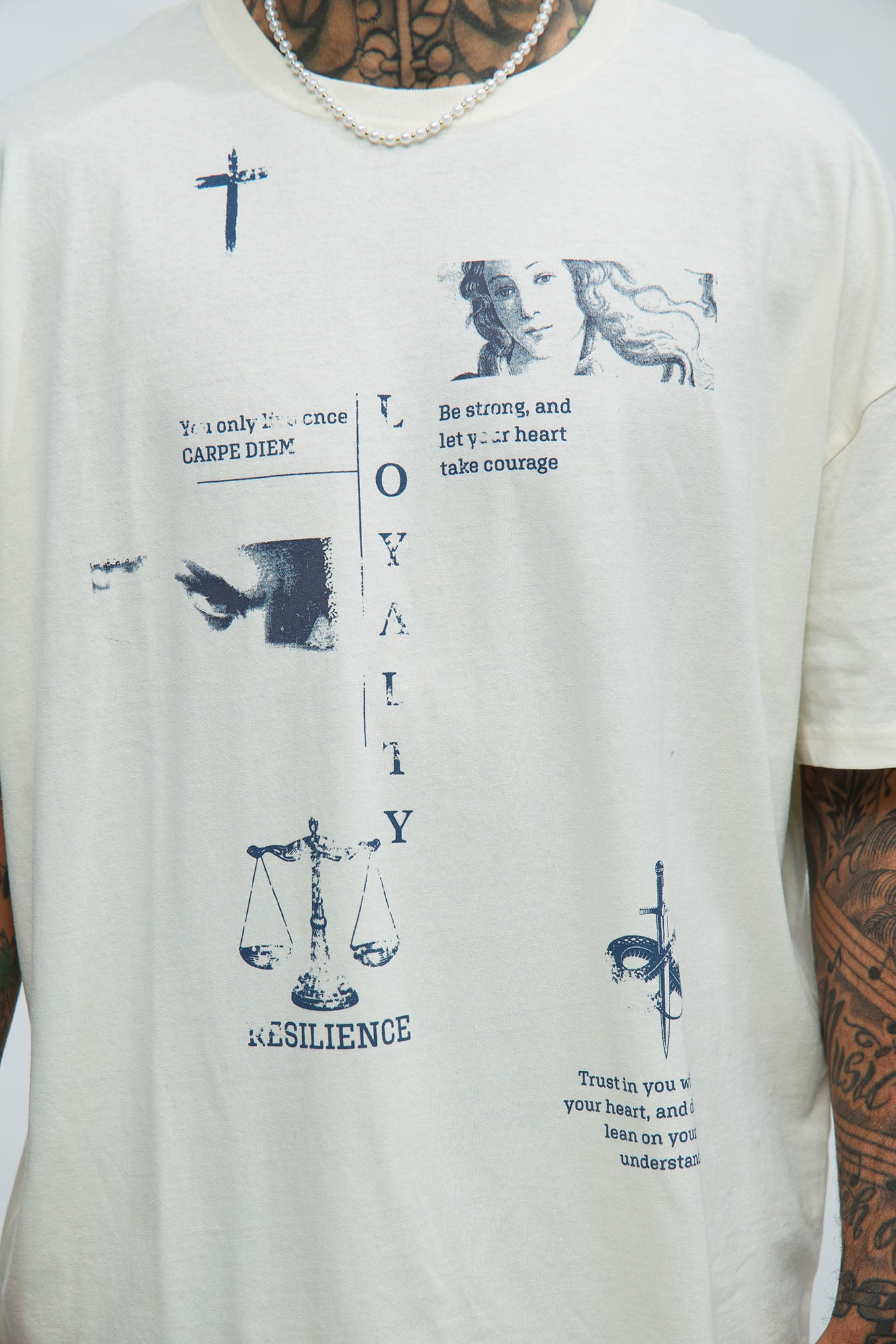 Loyalty Oversized Short Sleeve Tee - White - Image 3