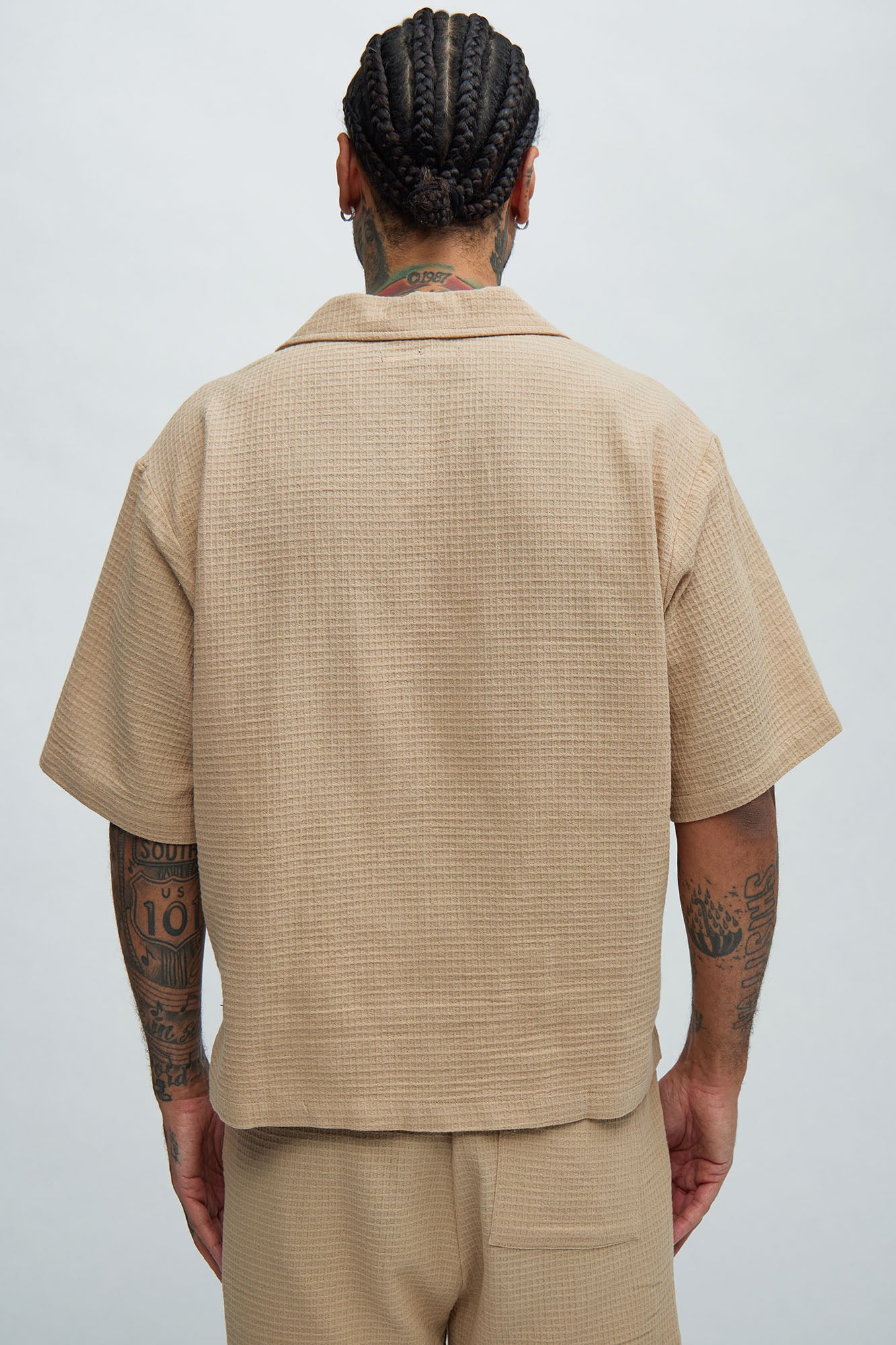 Belgian Textured Shirt - Tan - Image 4