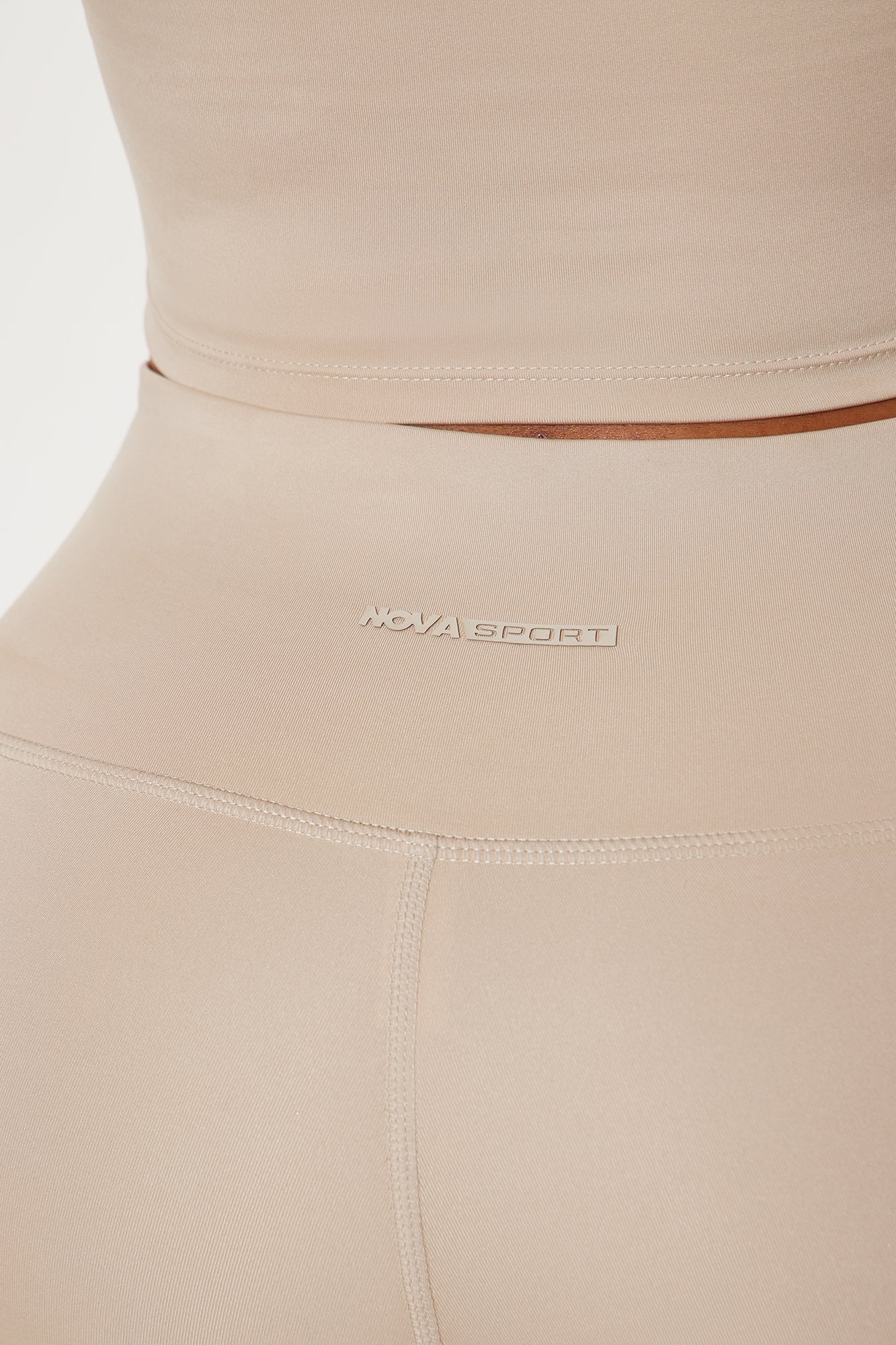 Vital Form 7/8 Elevate Active Legging - Light Taupe - Image 4