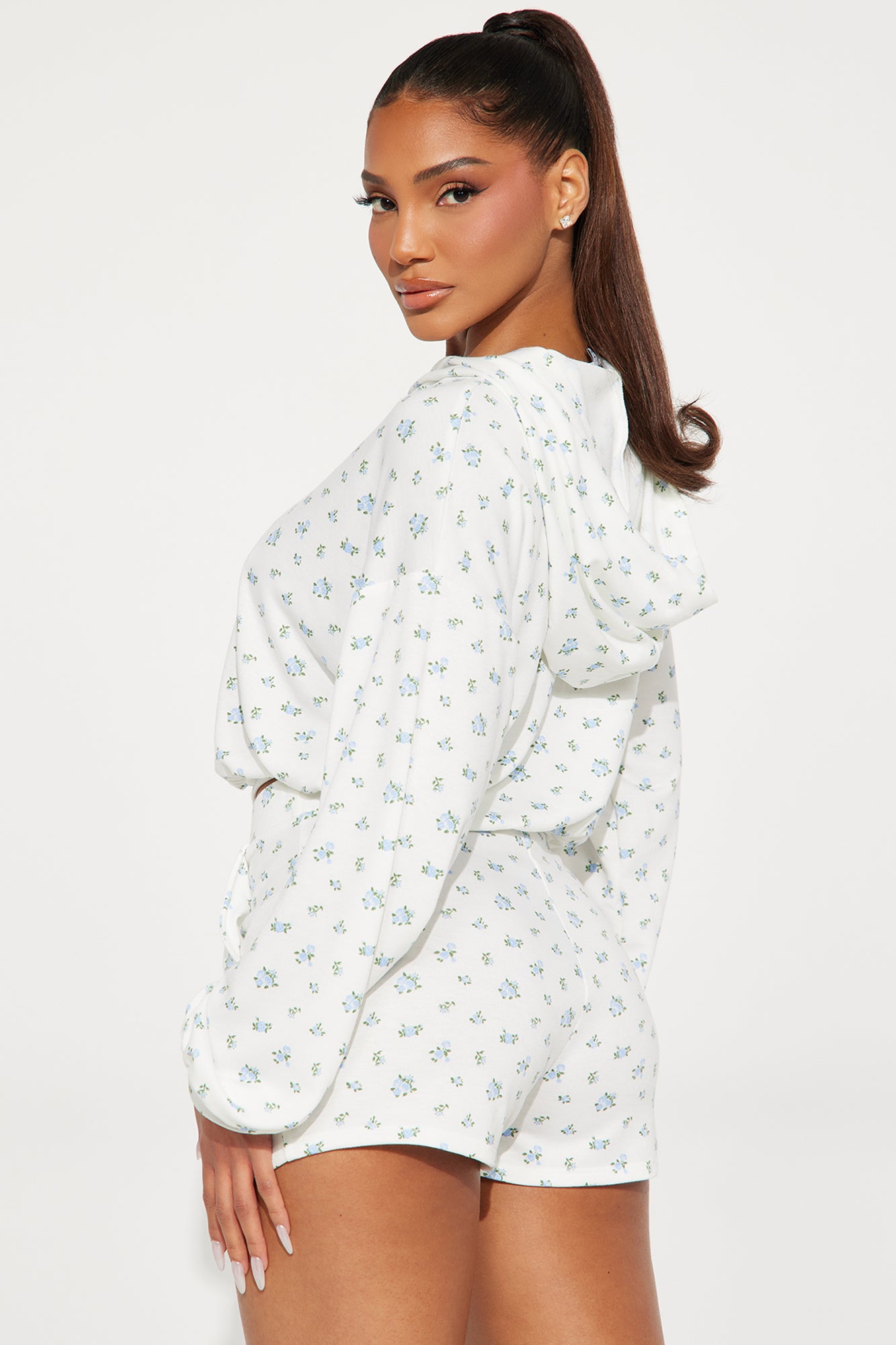 Maddie Ditsy Floral Short Set - Blue/combo - Image 4