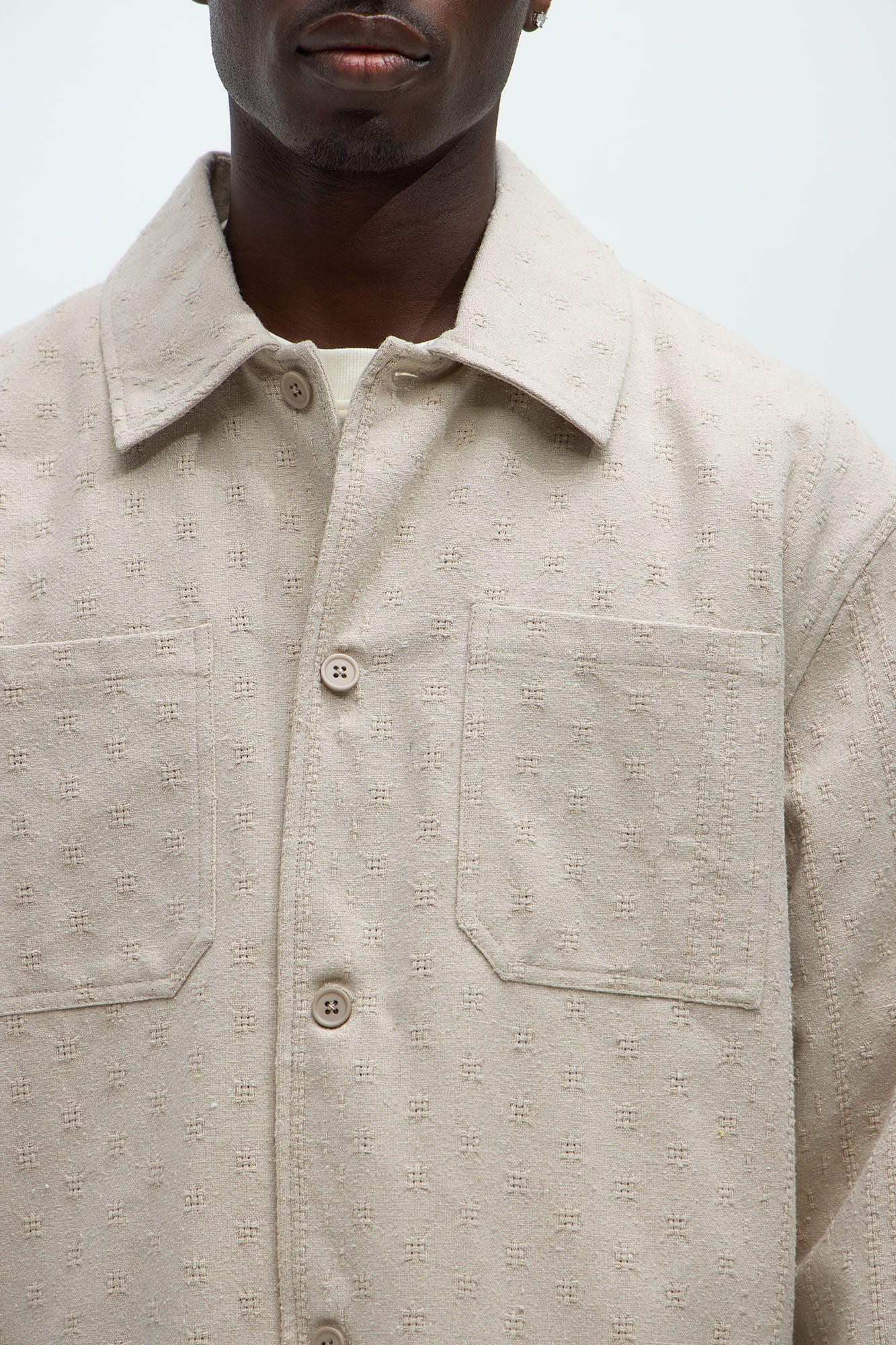 Taza Jacquard Jacket - Tan - Image 3