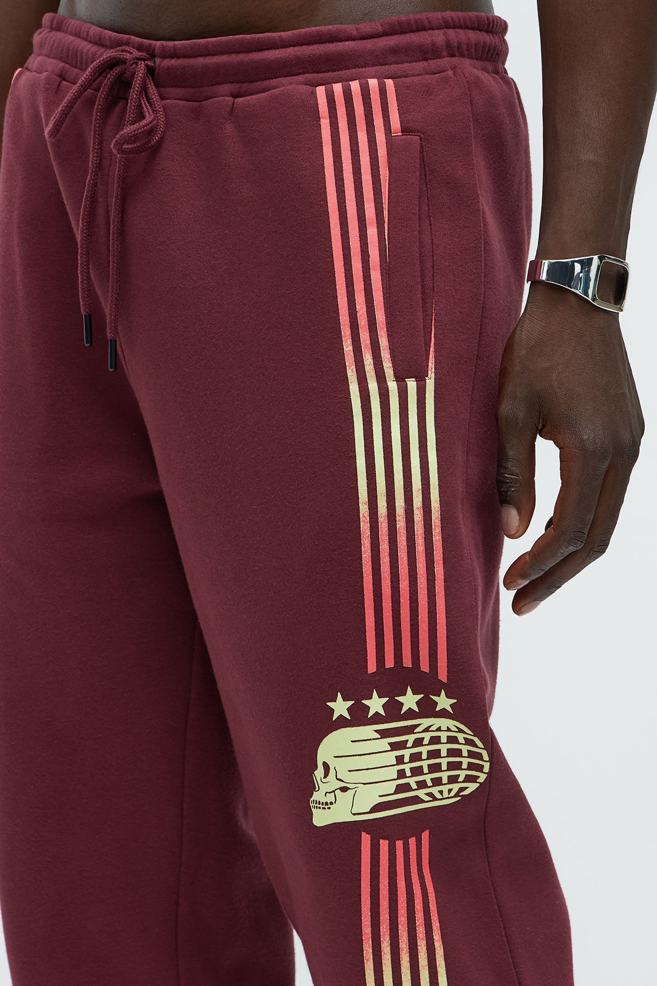 4 Star Champion Sweatpants - Burgundy - Image 5
