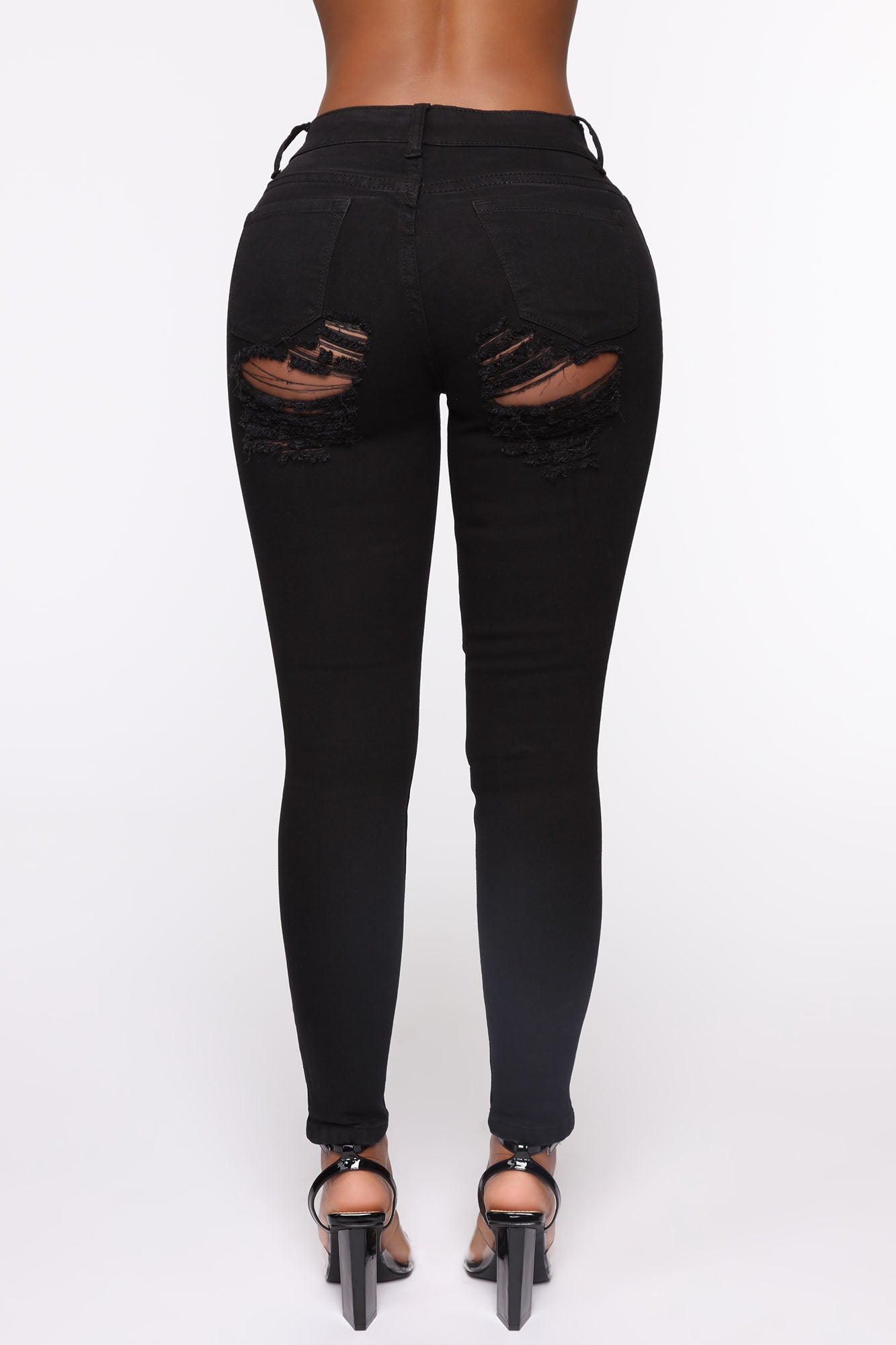 All The Booty Ripped Skinny Jeans - Black - Image 12