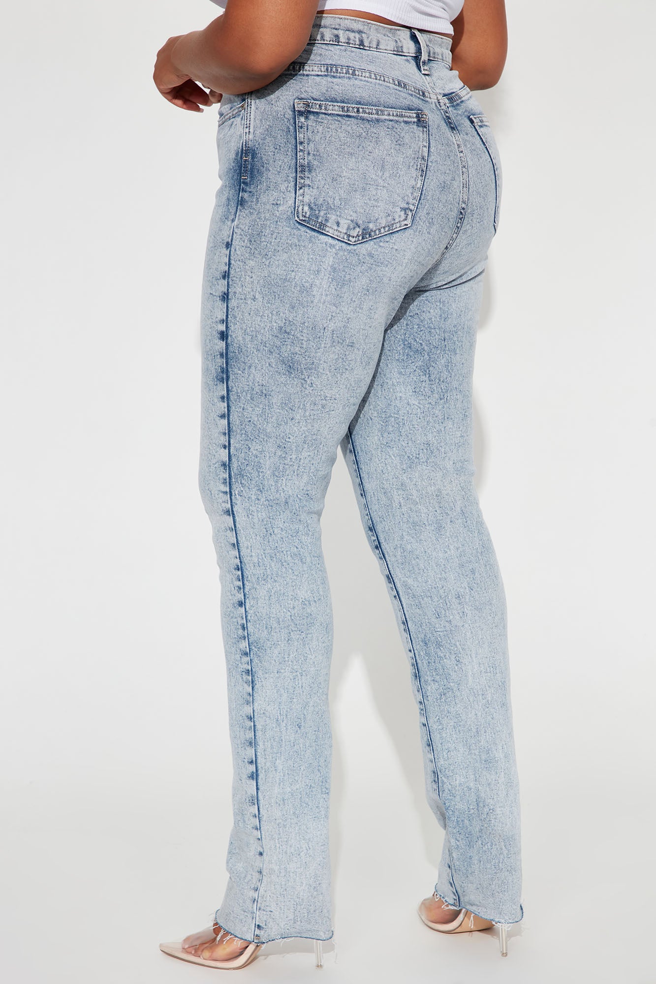 Tall Took Him By Surprise Slim Fit Boyfriend Jeans - Light Blue Wash - Image 8