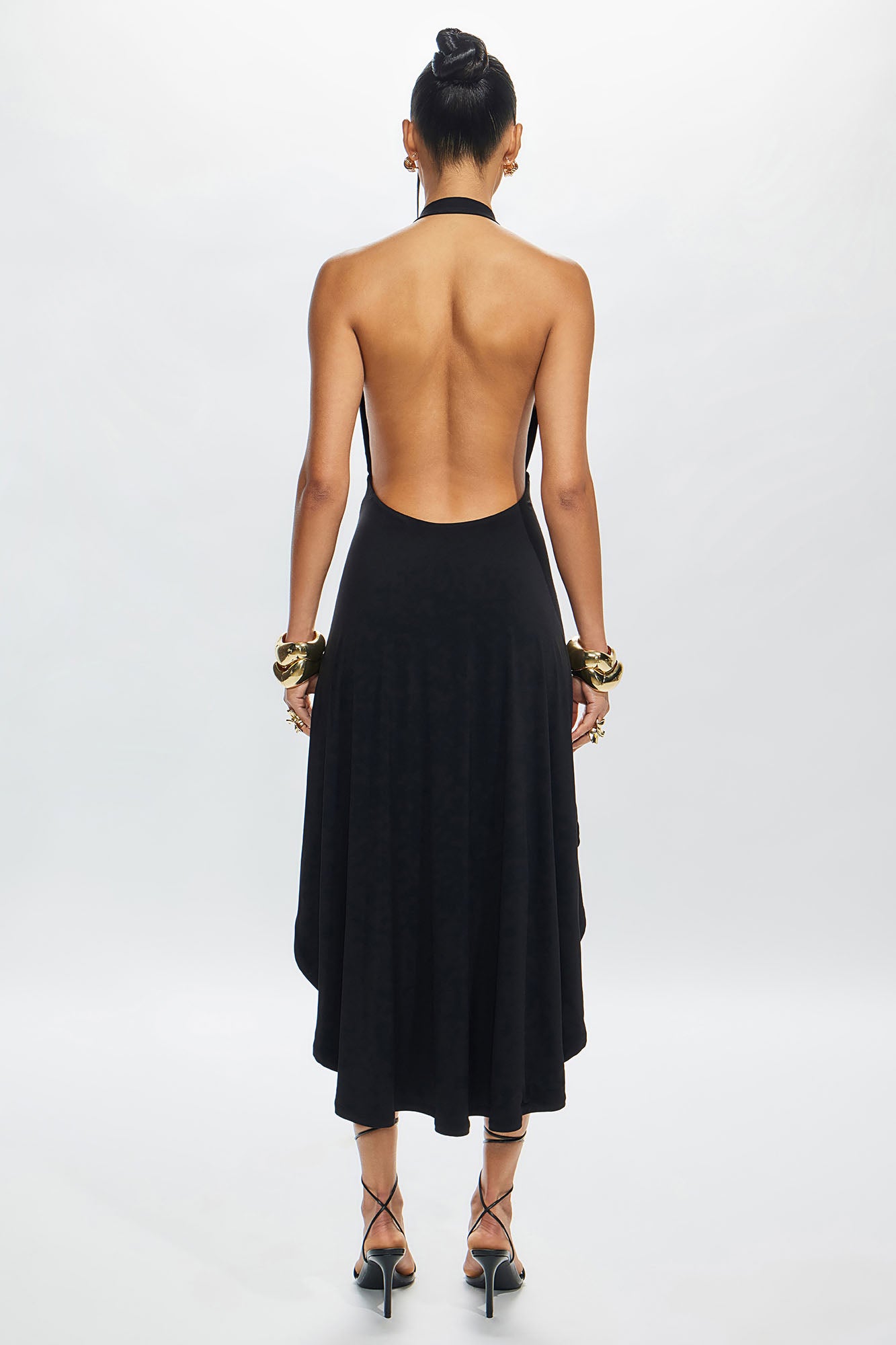 Harper High Low Mini Dress - Black - Image 8