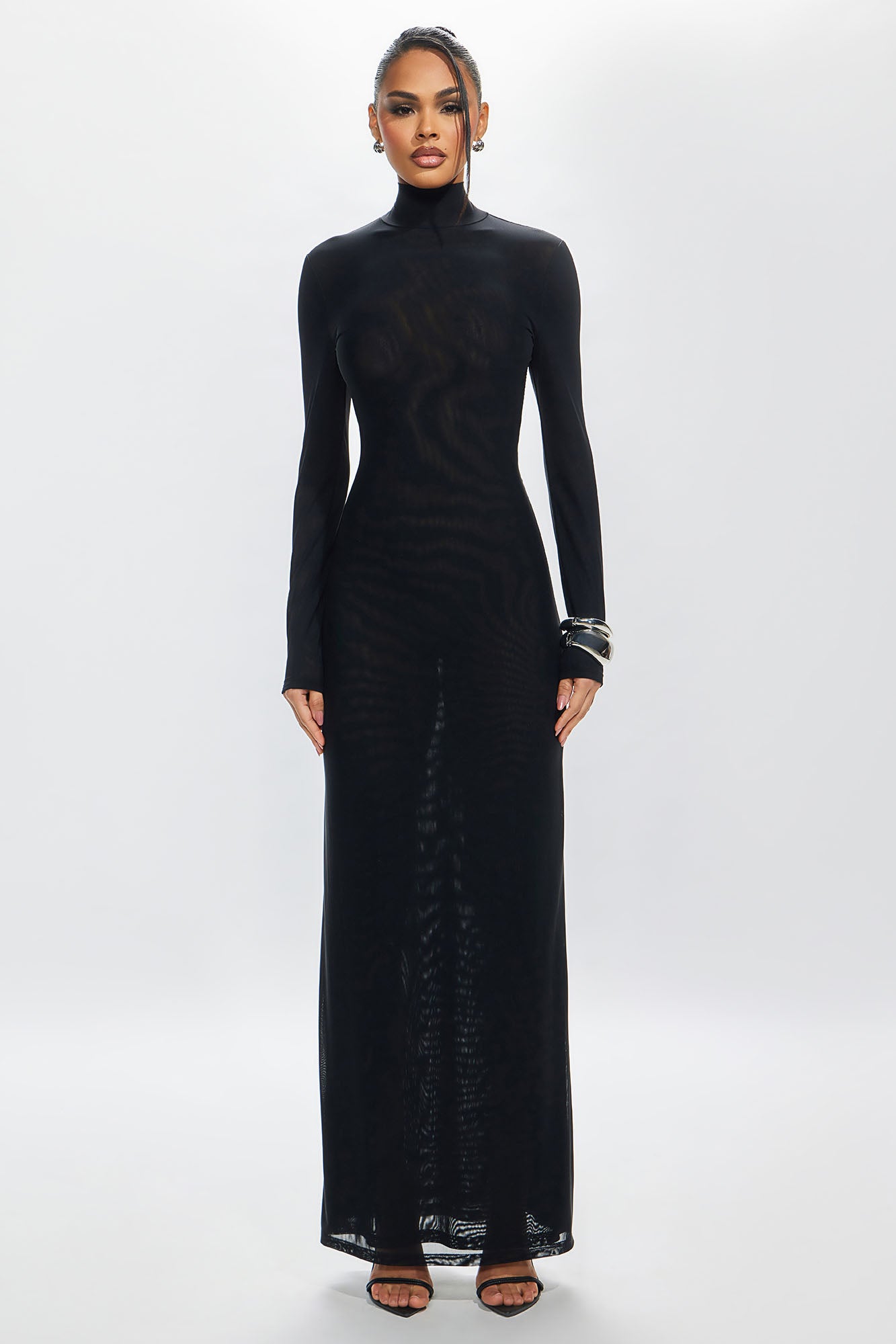 Suki Open Back Maxi Dress - Black - Image 6