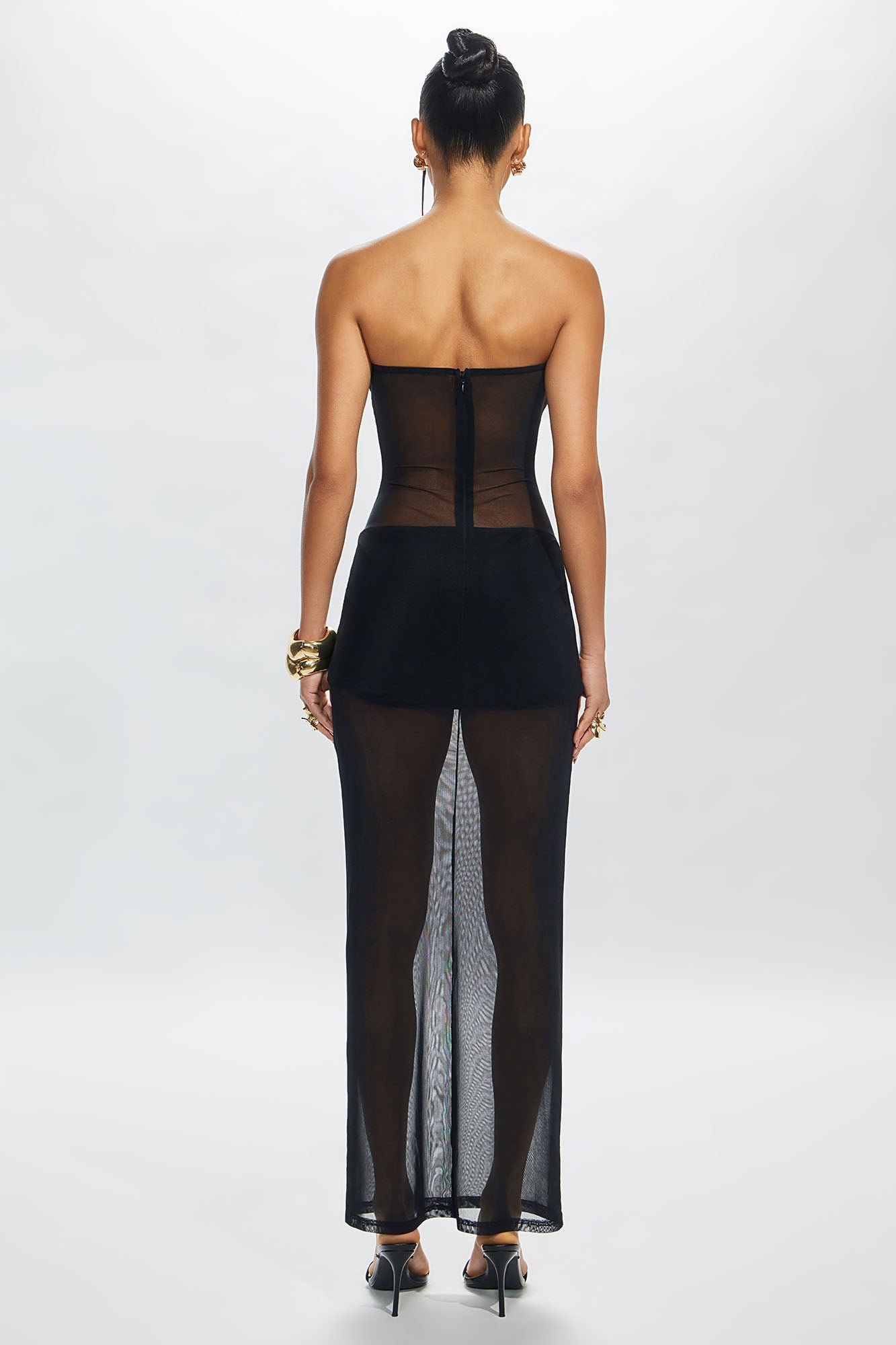 Piper Sheer Maxi Dress - Black - Image 10