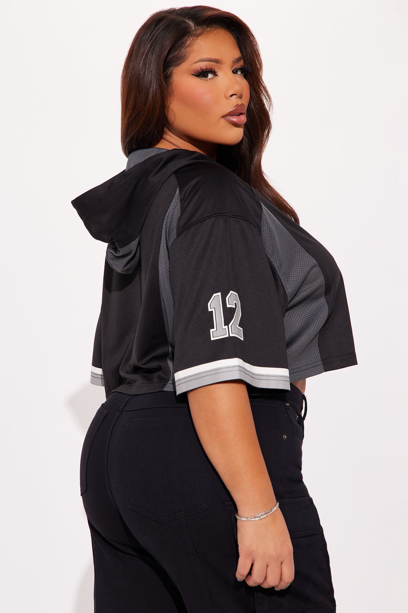 Your Biggest Fan Hooded Jersey - Black/combo - Image 7