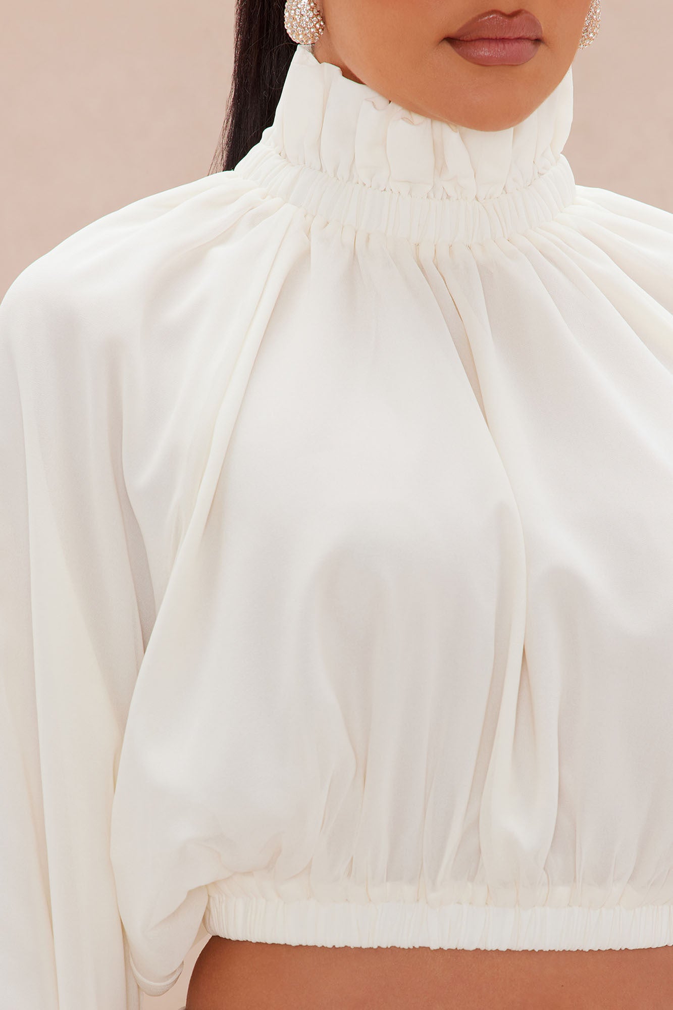 Ericka Chiffon Blouse - Cream - Image 3