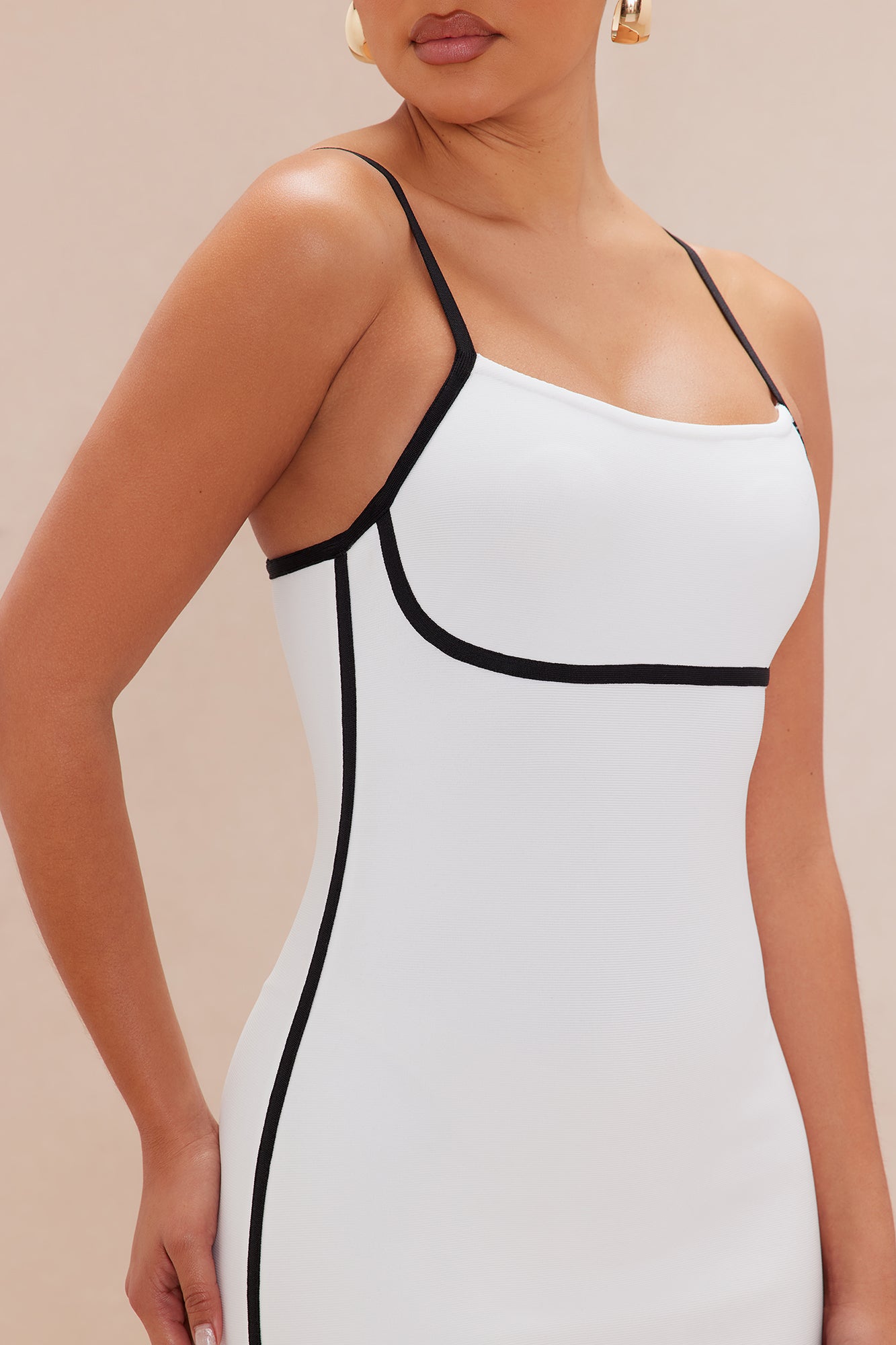 Jamie Bandage Maxi Dress - Black/White - Image 3