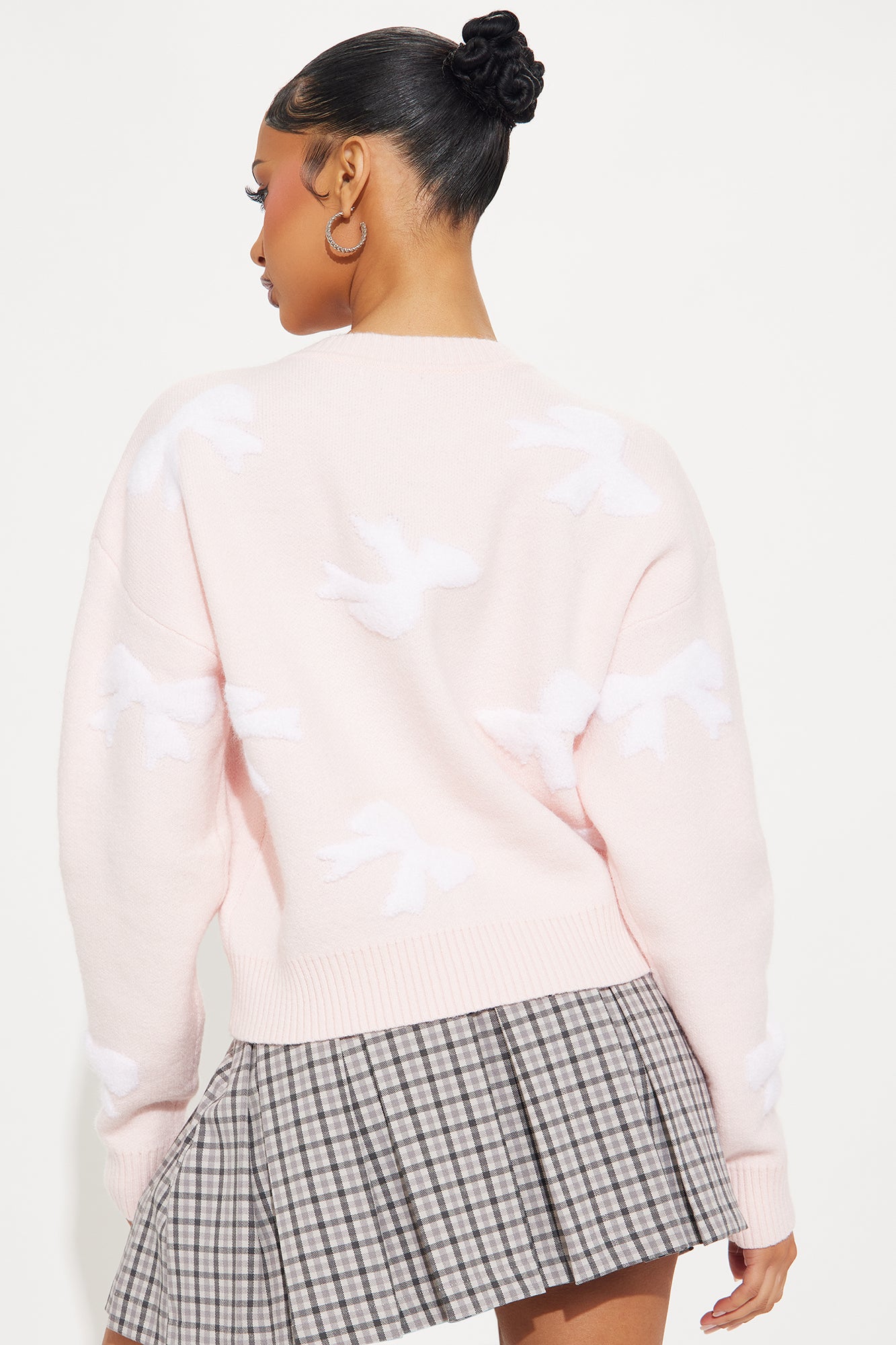 Blake Bow Sweater - Pink/combo - Image 3