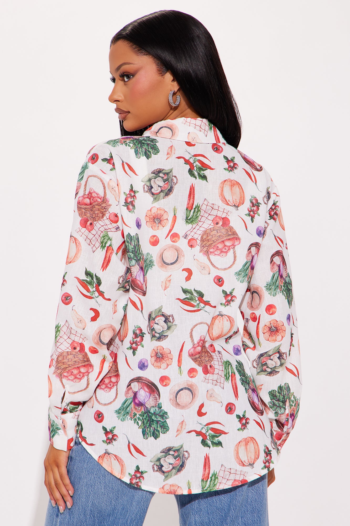 Bon Appetite Linen Shirt - White/combo - Image 3