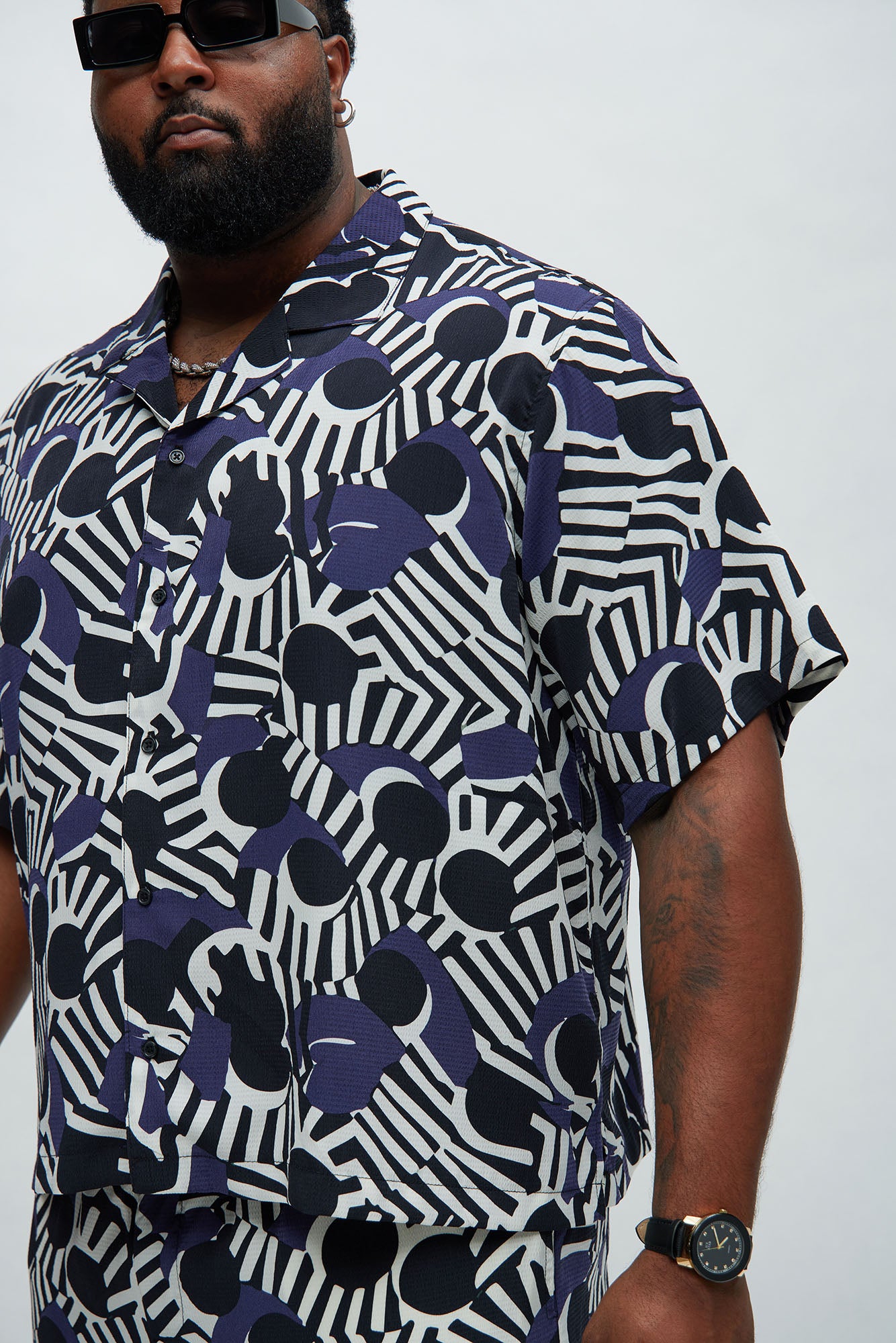 Abstract Zebra Shirt - Black/combo - Image 7