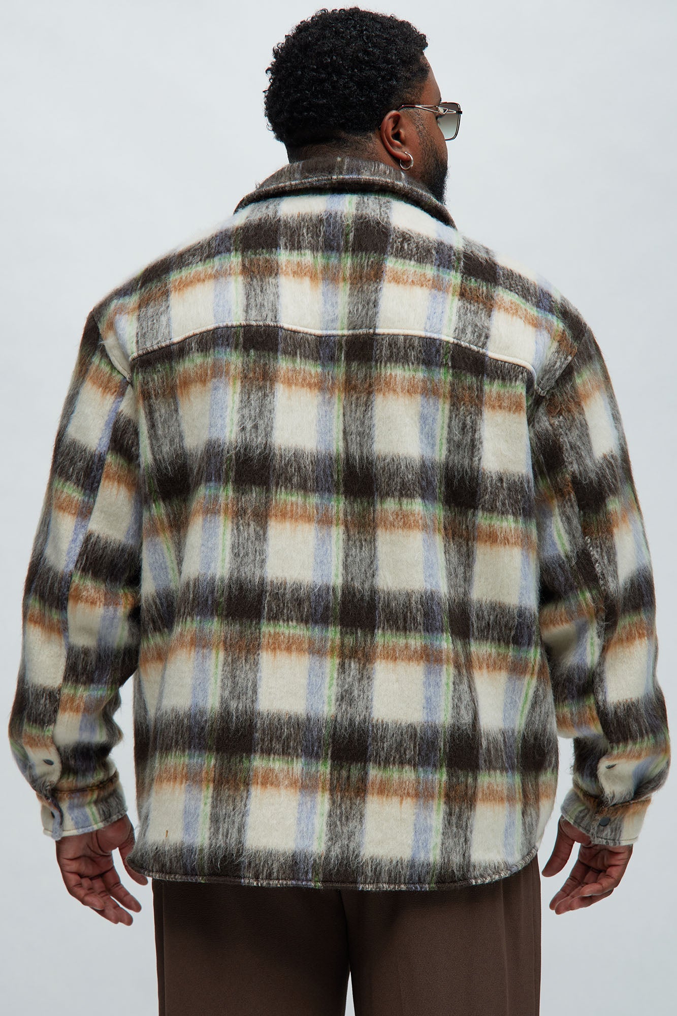 Aurora Mohair Oversized Shirt - Brown/combo - Image 8
