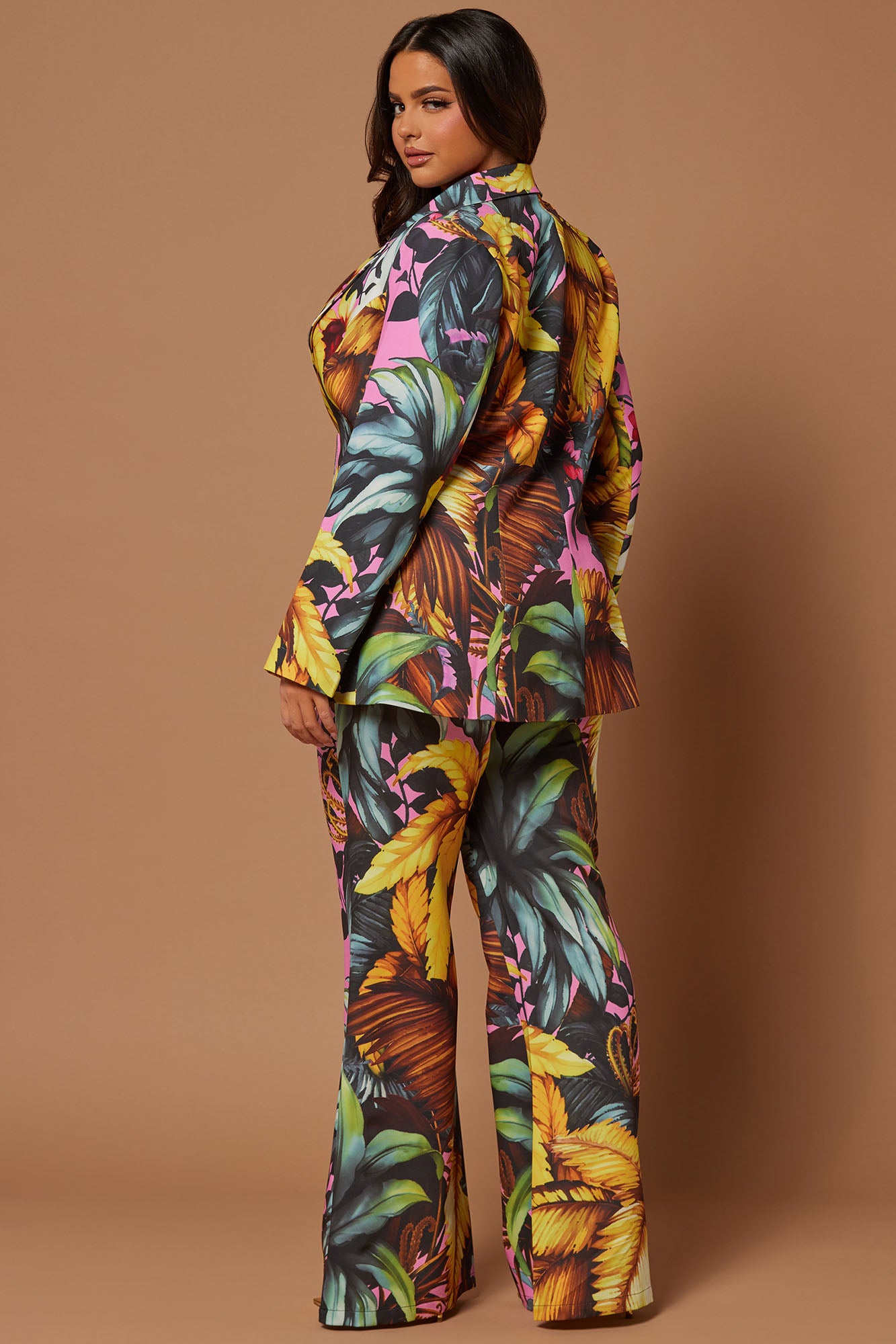 Biance Floral Blazer Suit Set - Multi Color - Image 9