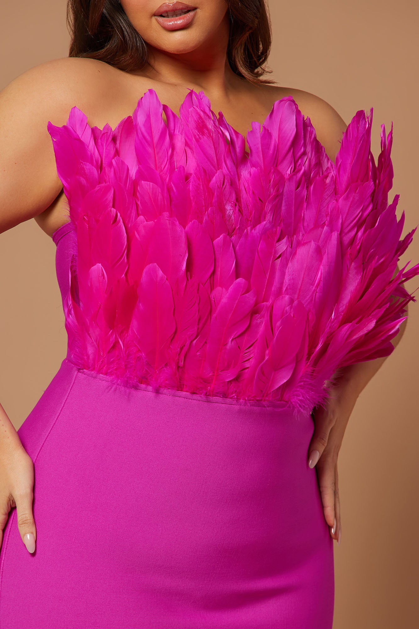 Marianna Bandage Midi Dress - Magenta - Image 7