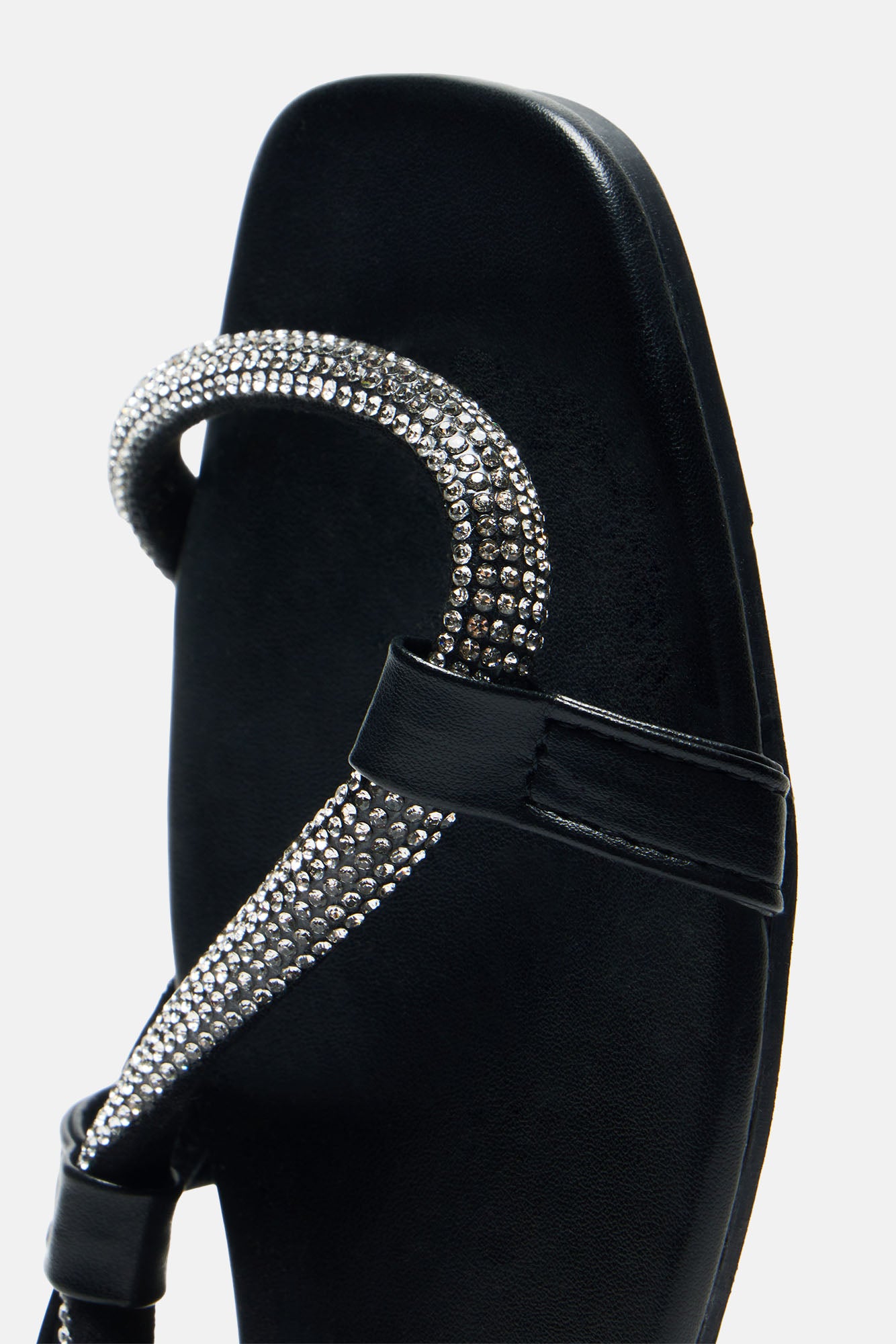 Come Over Today Embellished Sandals - Black - Image 4