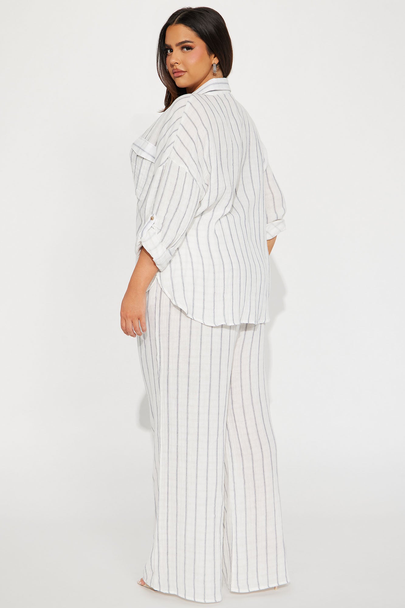 Vivianna Striped Pant Set - White - Image 6