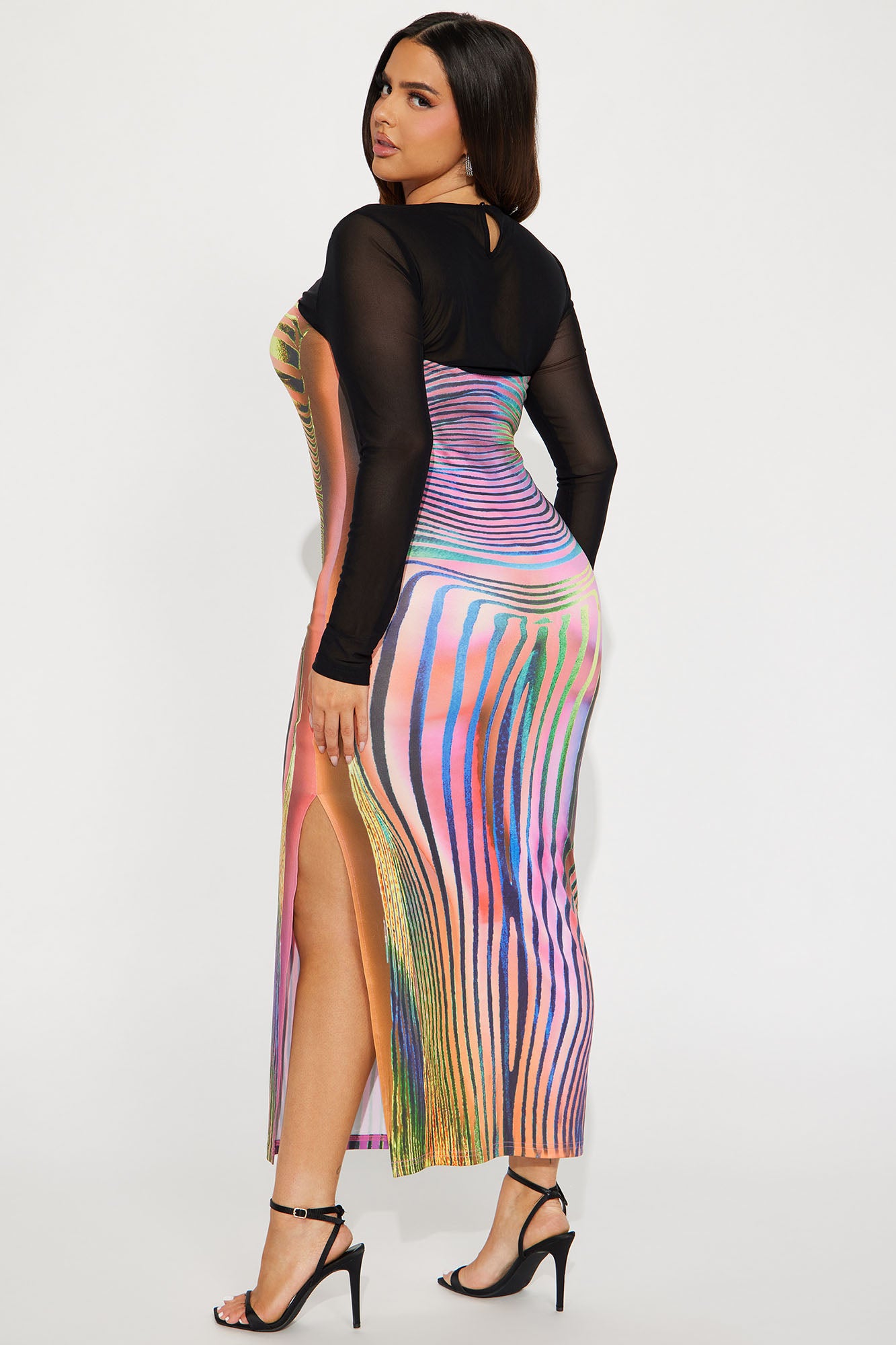 You're An Illusion Maxi Dress Set - Multi Color - Image 7