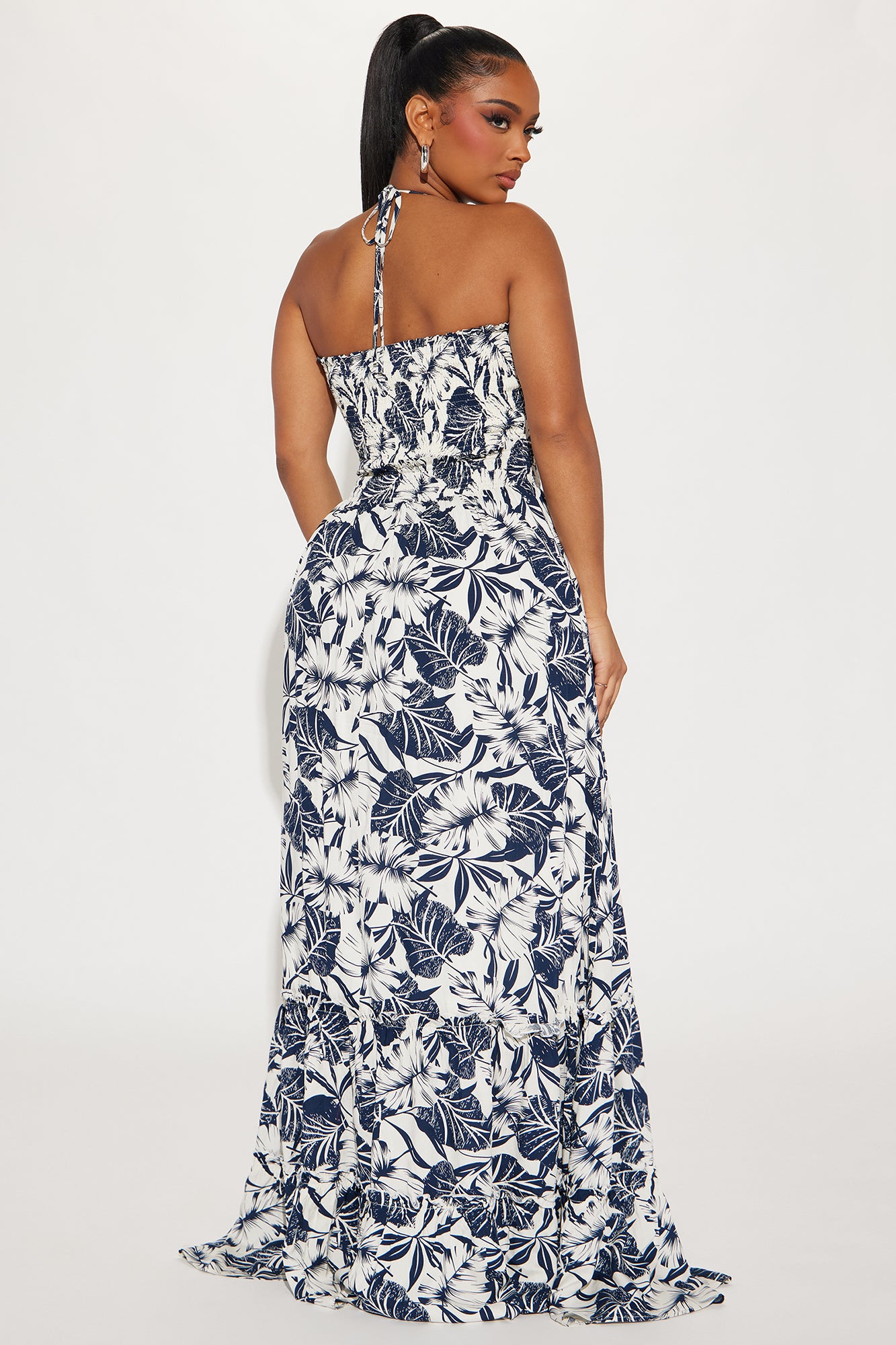 Bianca Tropical Maxi Dress - Navy/combo - Image 3