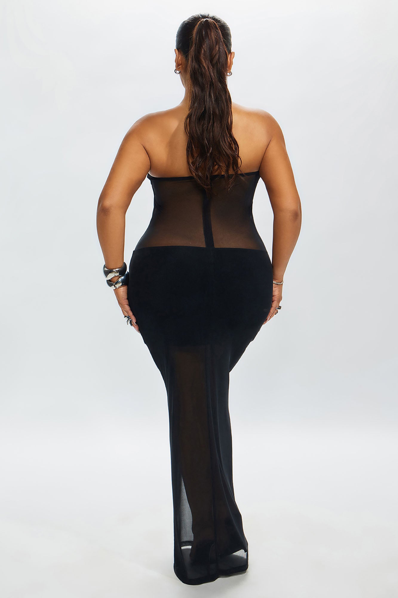 Piper Sheer Maxi Dress - Black - Image 15