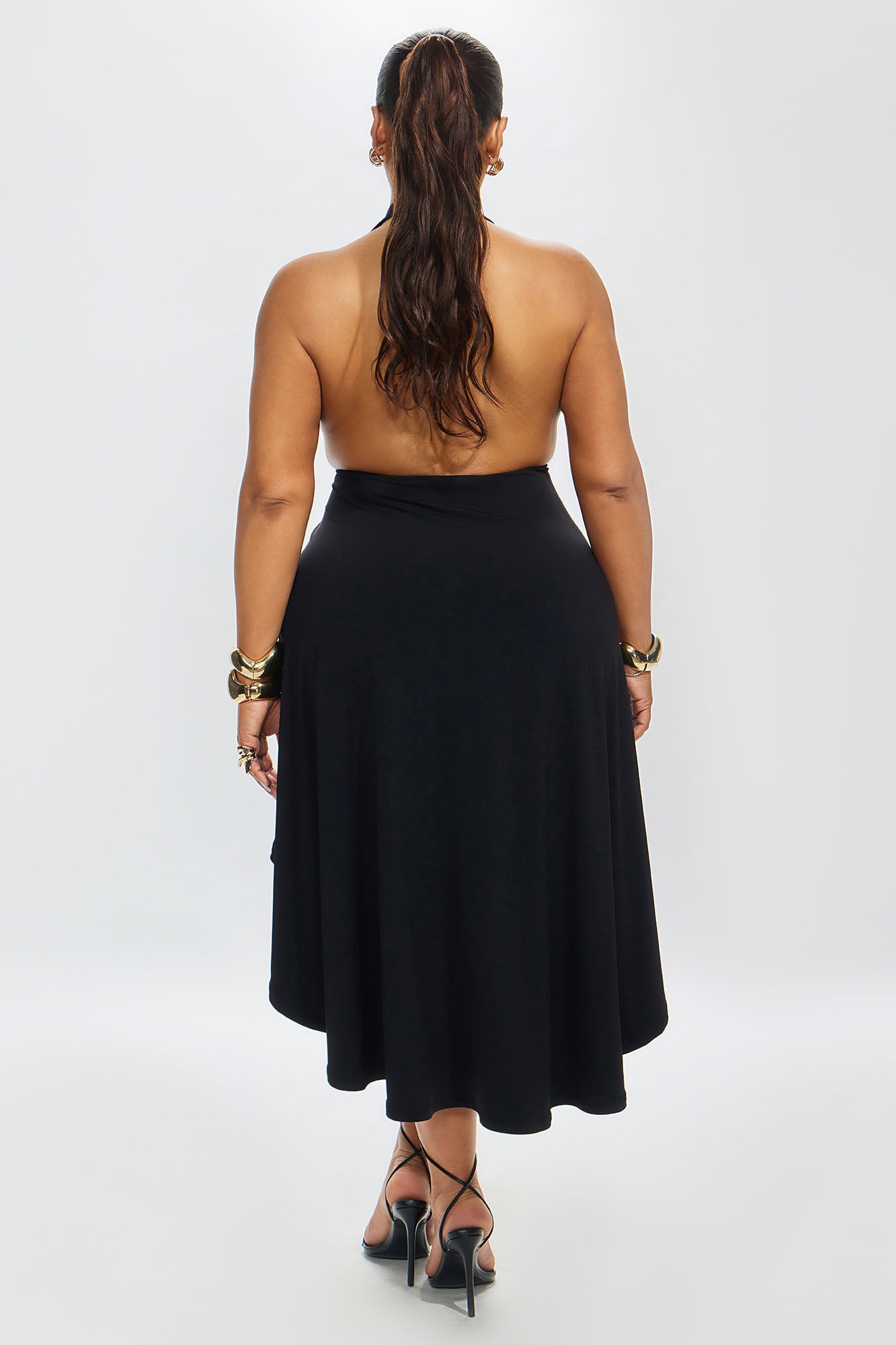 Harper High Low Mini Dress - Black - Image 15