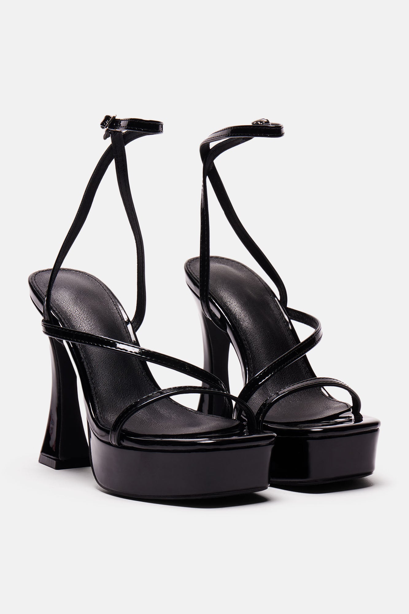 Andrea Platform Block Heels - Black - Image 3