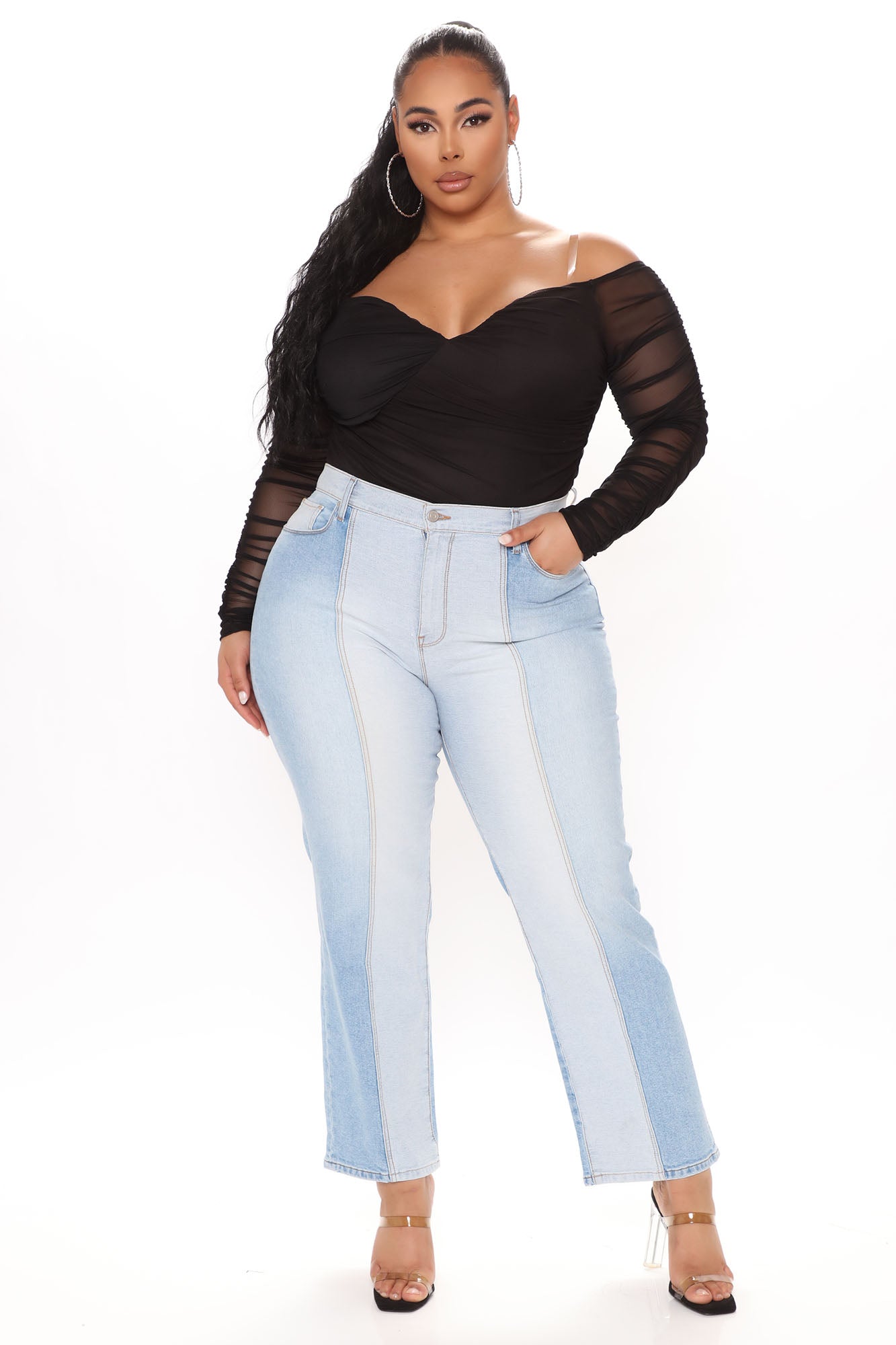 A Hot Mesh Bodysuit - Black - Image 7