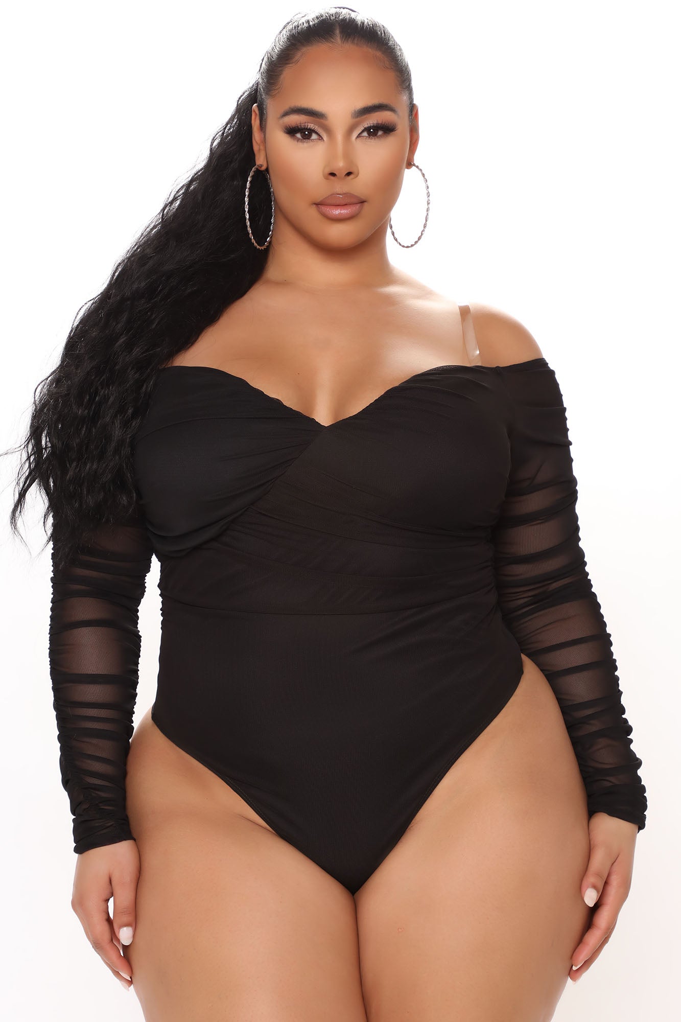 A Hot Mesh Bodysuit - Black - Image 6