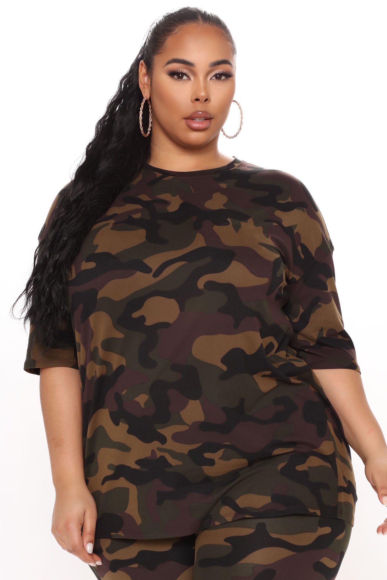 Weekend Vibes Camo Legging Set - Brown/combo - Image 5