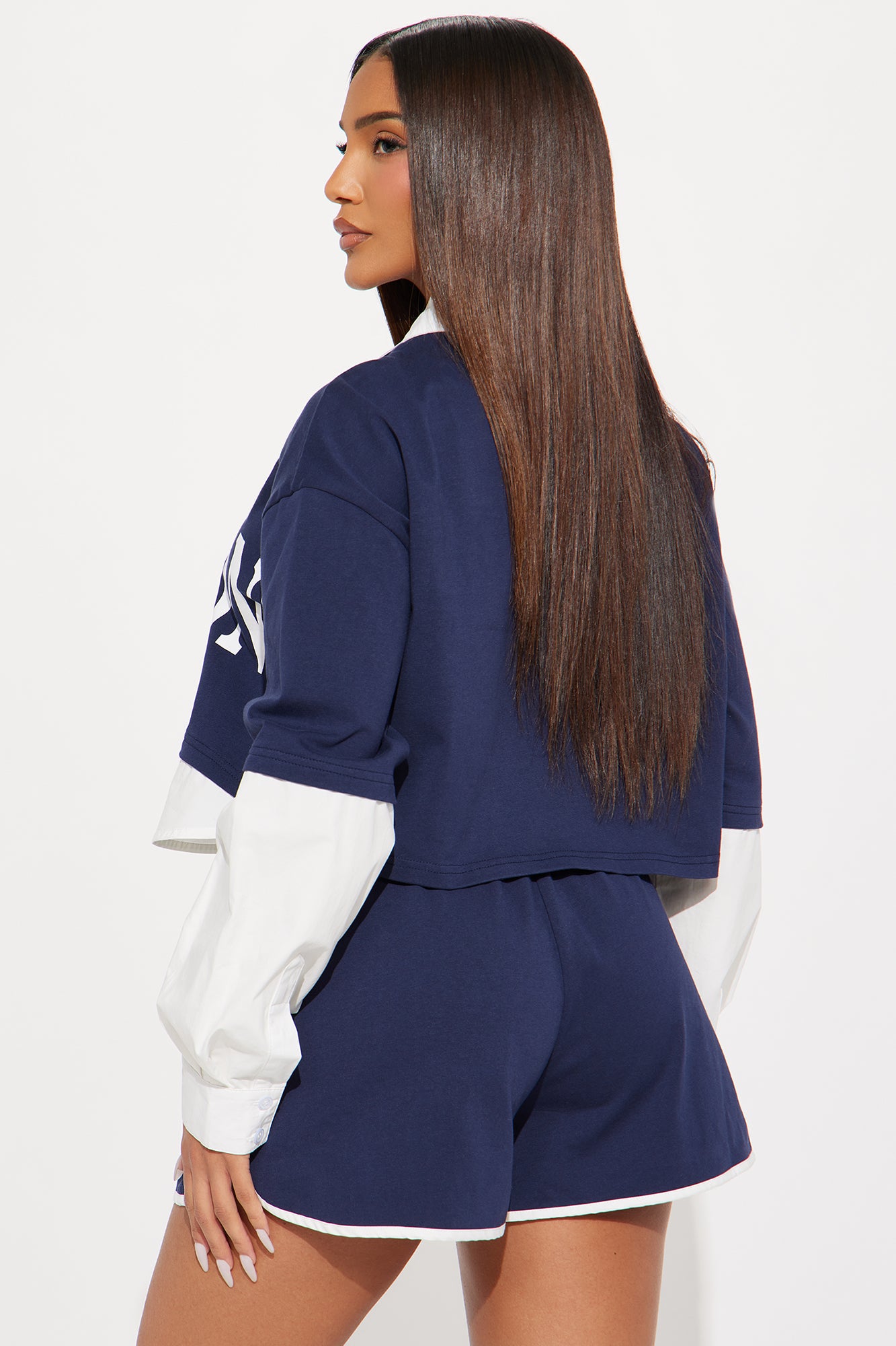 Too Fresh Short Set - Navy - Image 4