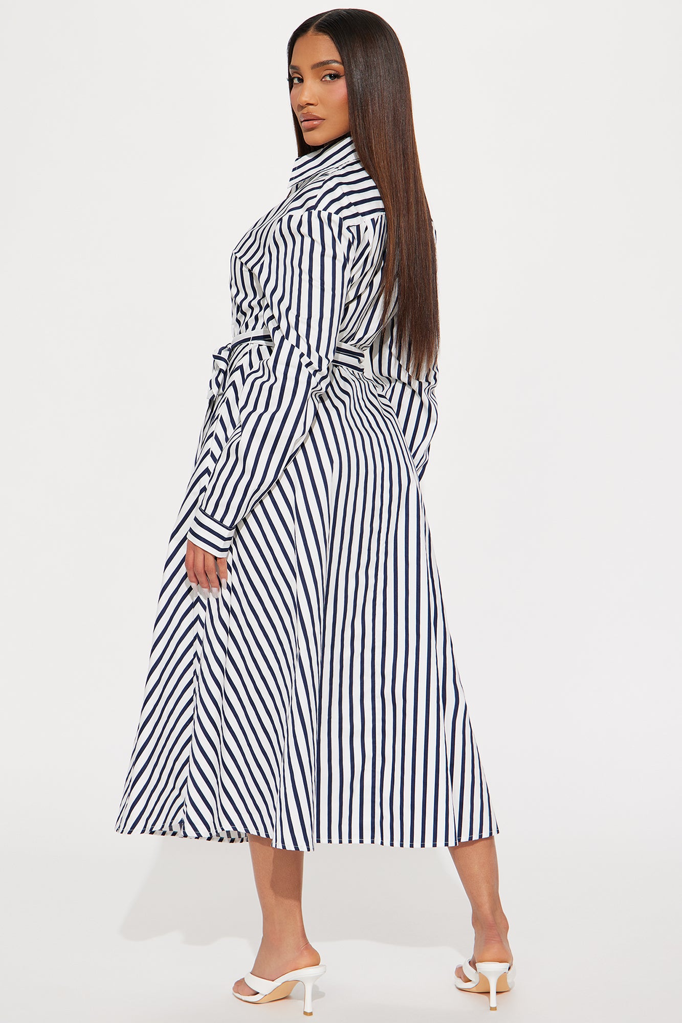 Always Stylish Striped Midi Dress - Navy/combo - Image 3