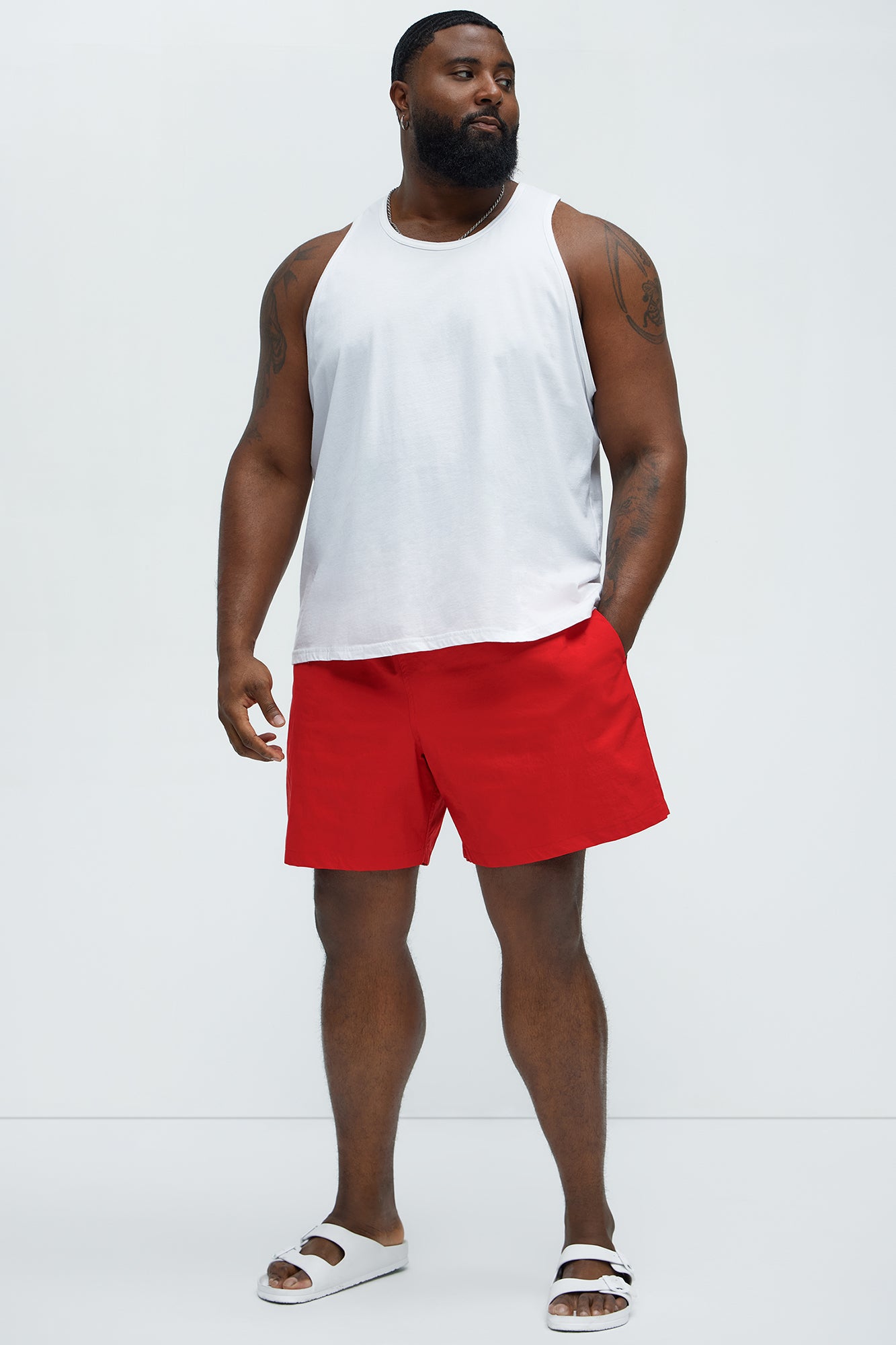 Montez Stretch Swim Trunk Classic - Brick Red - Image 6