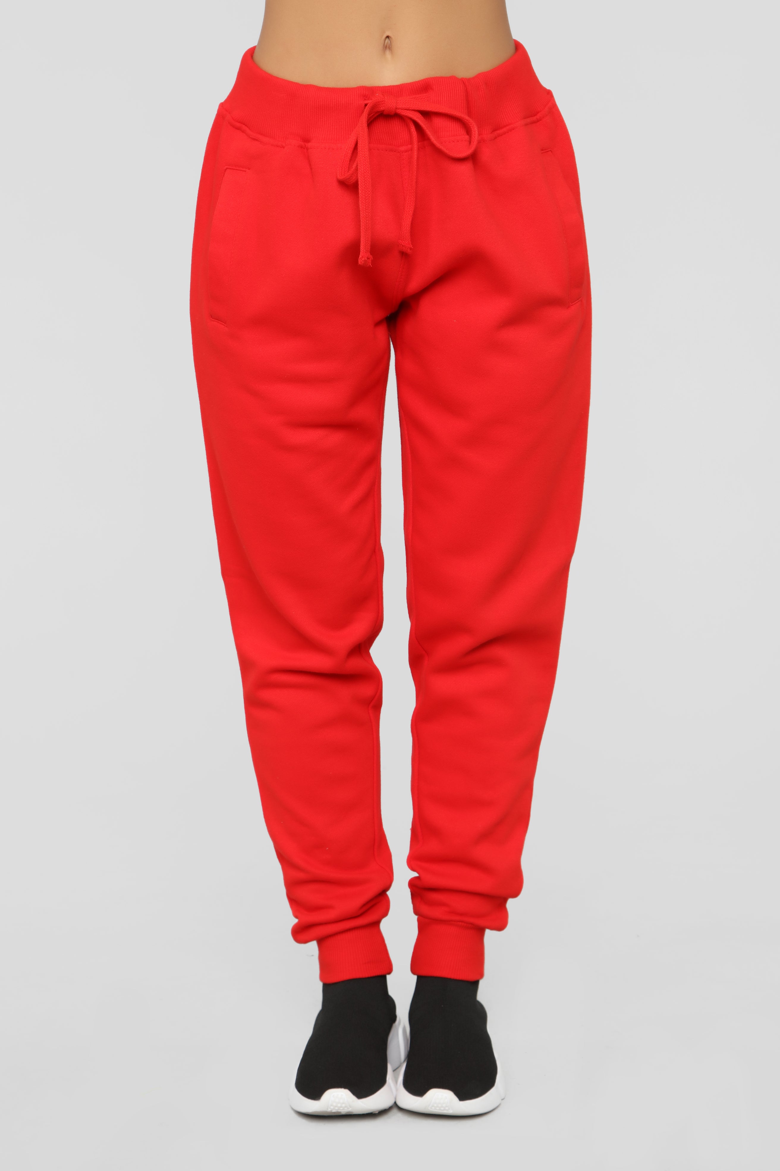 Stole Your Boyfriend's Oversized Jogger - Red - Image 4