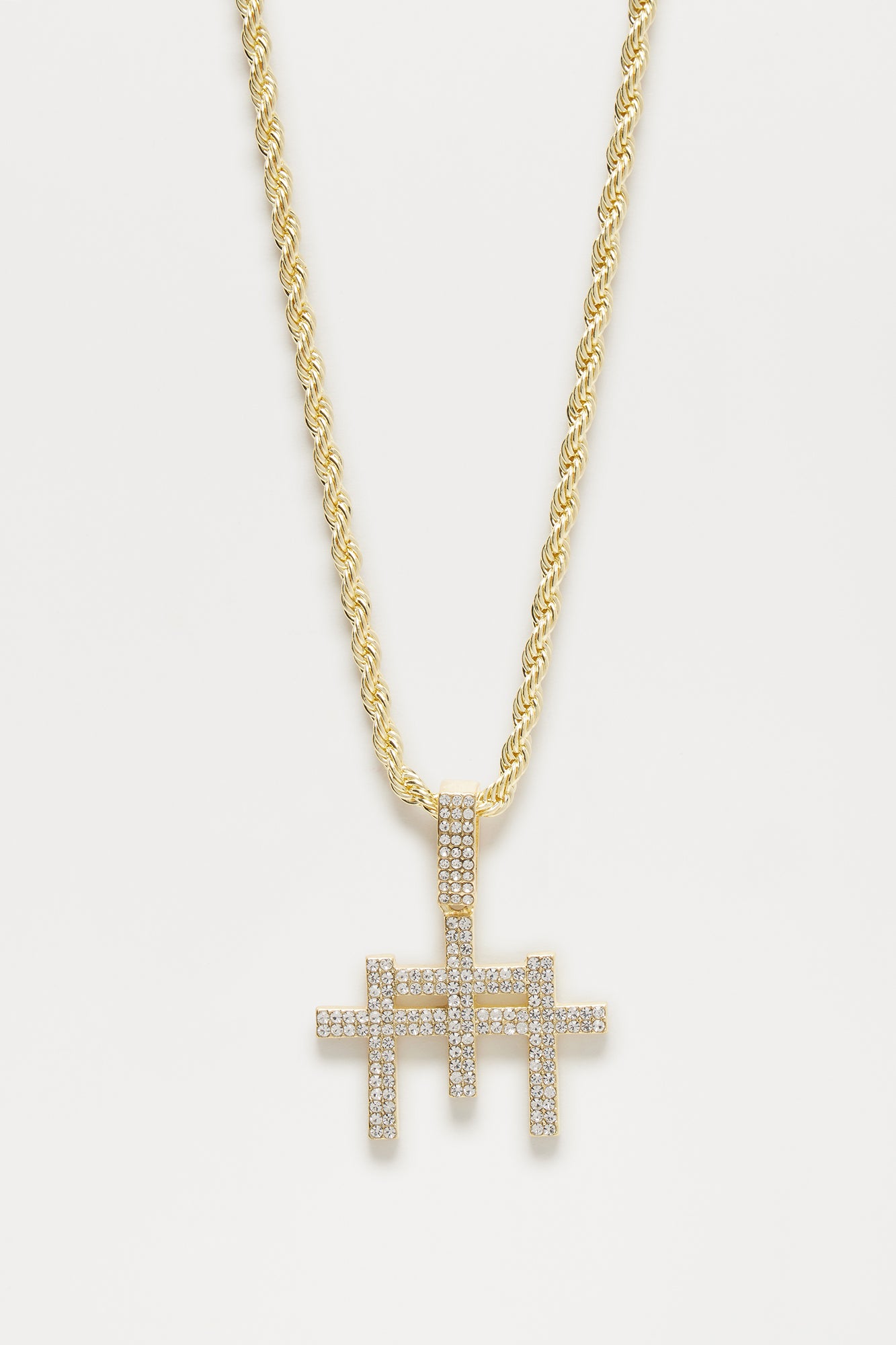 Atlas Triple Cross Pendant - Gold - Image 3
