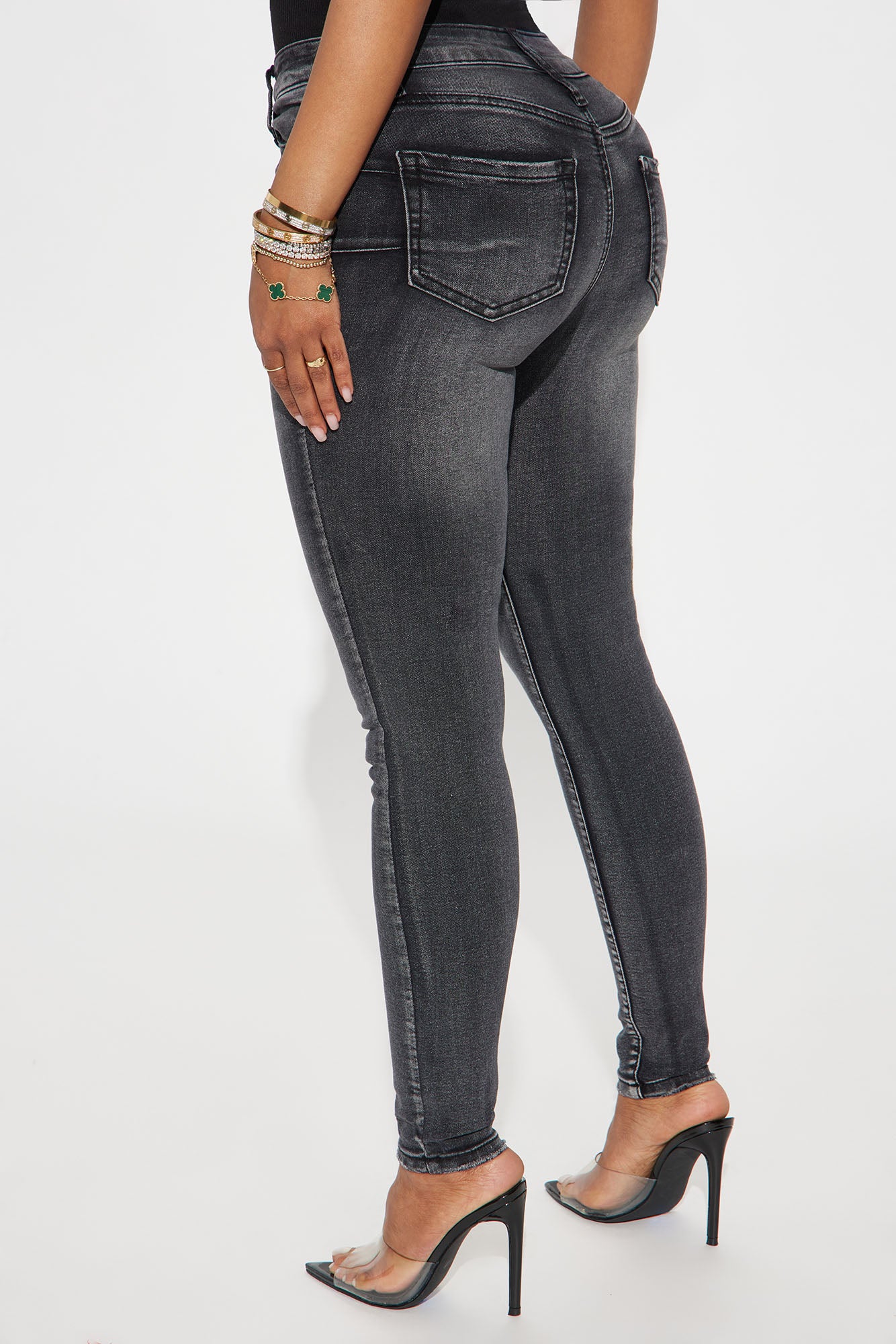 Yes To Heaven Stretch Skinny Jeans - Black Wash - Image 4