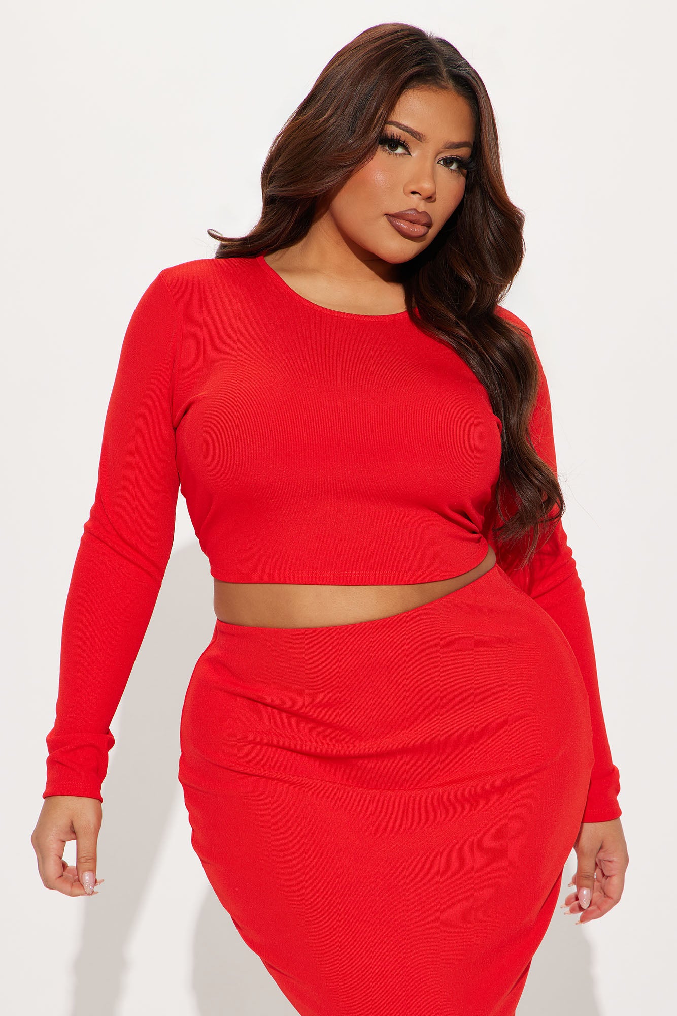 Close To You Maxi Skirt Set - Red - Image 5