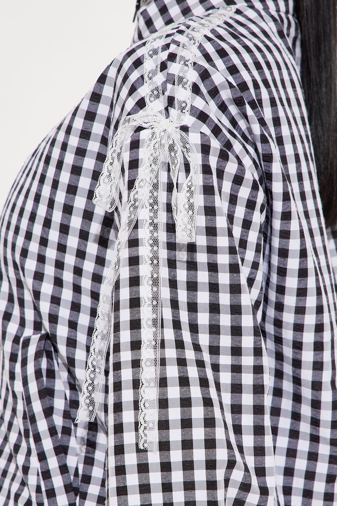 Lacey Drift Windbreaker Jacket - Black/White - Image 4