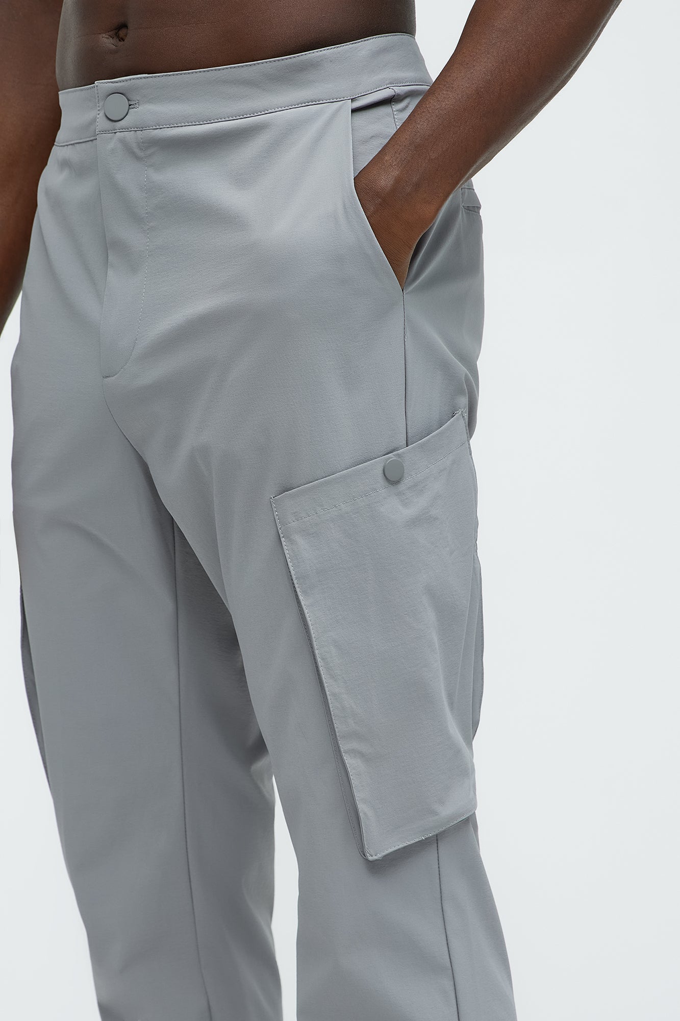Easy Tech Slim Flare Pants - Grey - Image 4