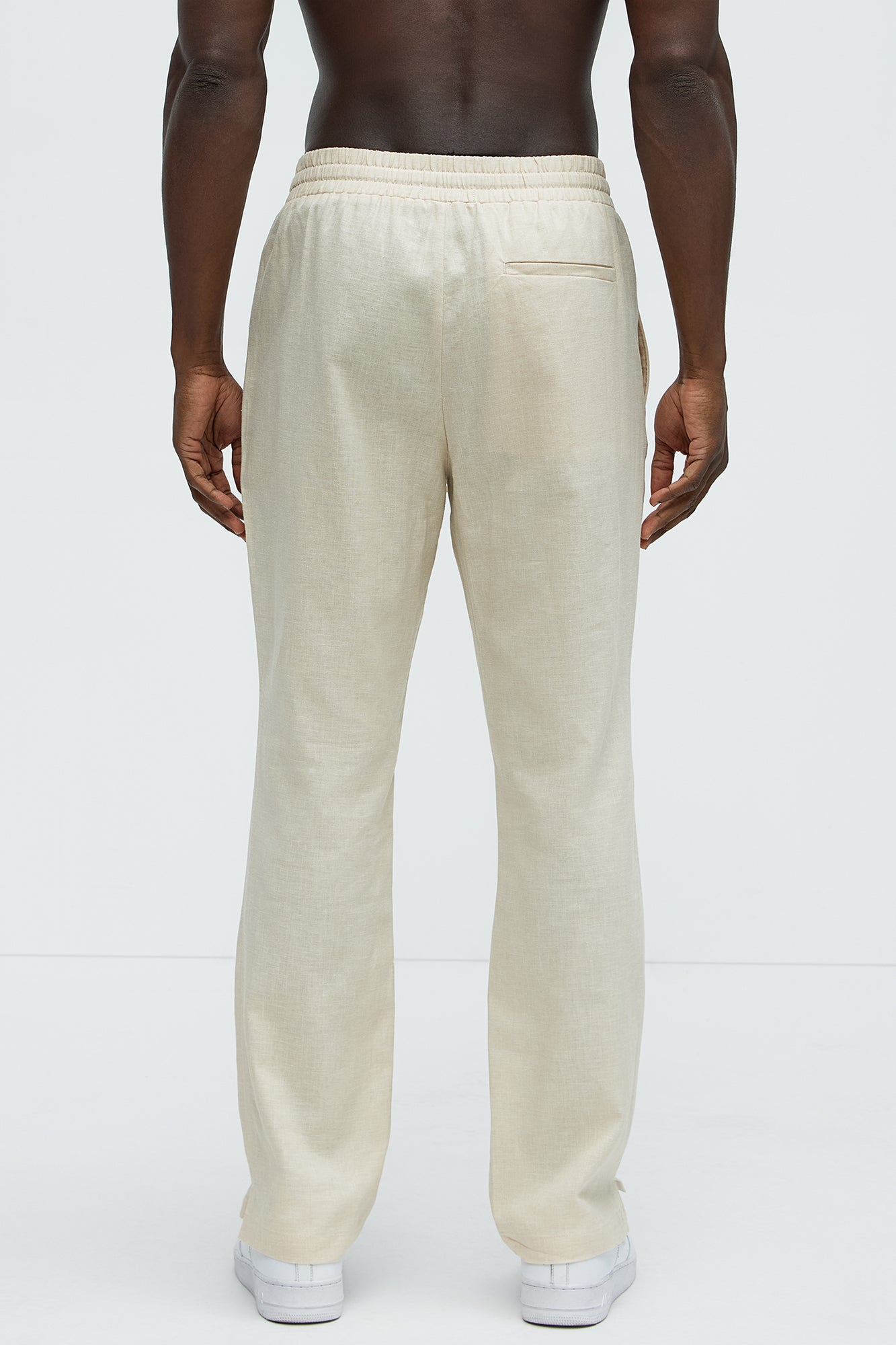 Bahamas Linen Slim Pull On Pants - Khaki - Image 5