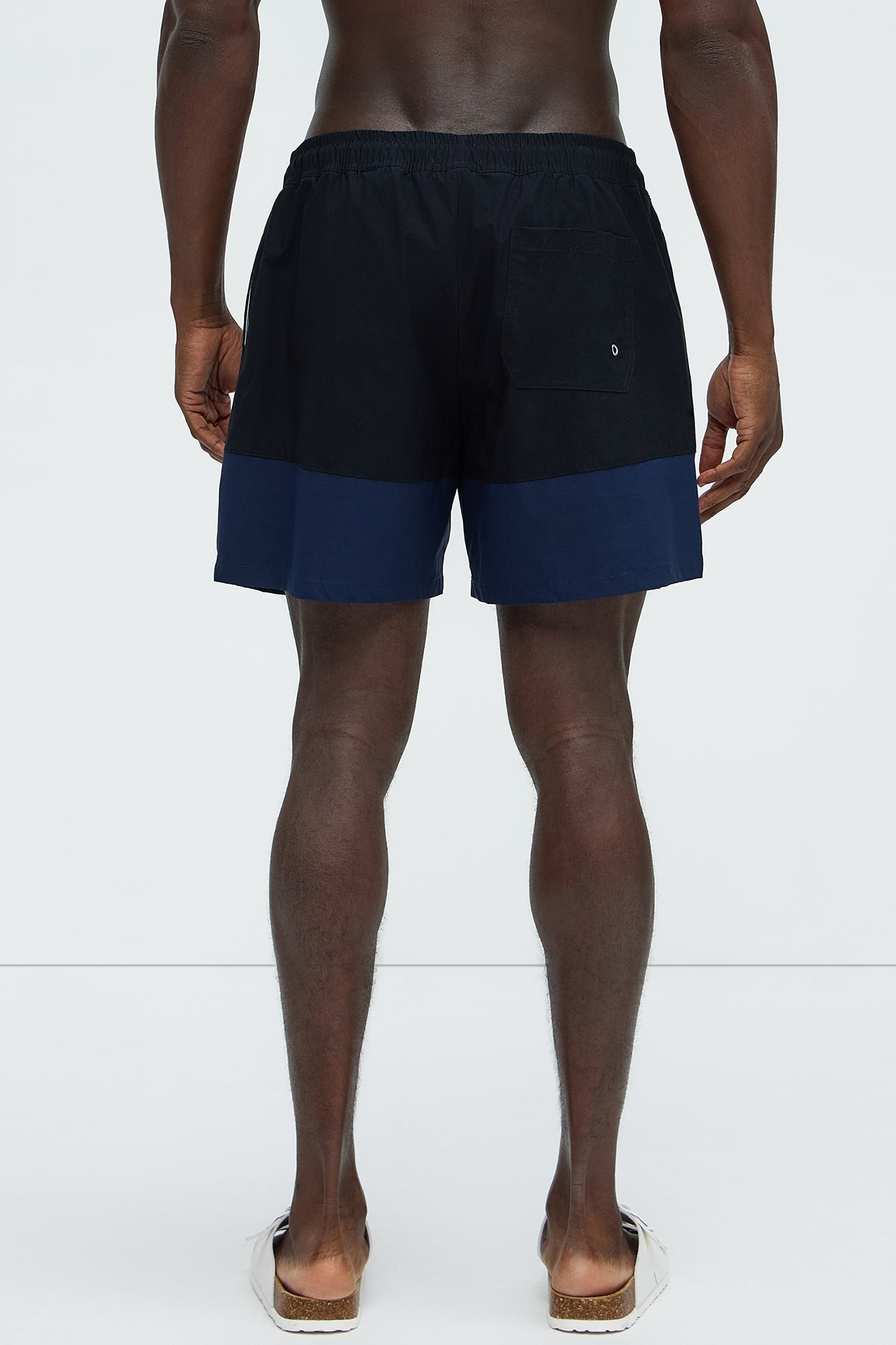 Colorblock Swim Mid Trunk - Black/combo - Image 4