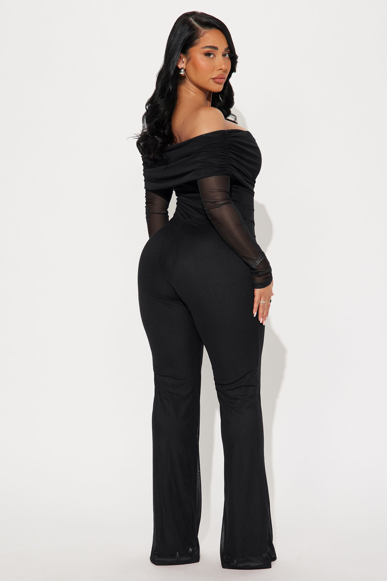 Cheers With Me Mesh Jumpsuit - Black - Image 3